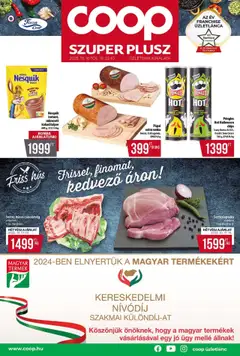 COOP - Szuper Plusz / Tisza - amely érvényes a következő dátumtól: 16.10.2025