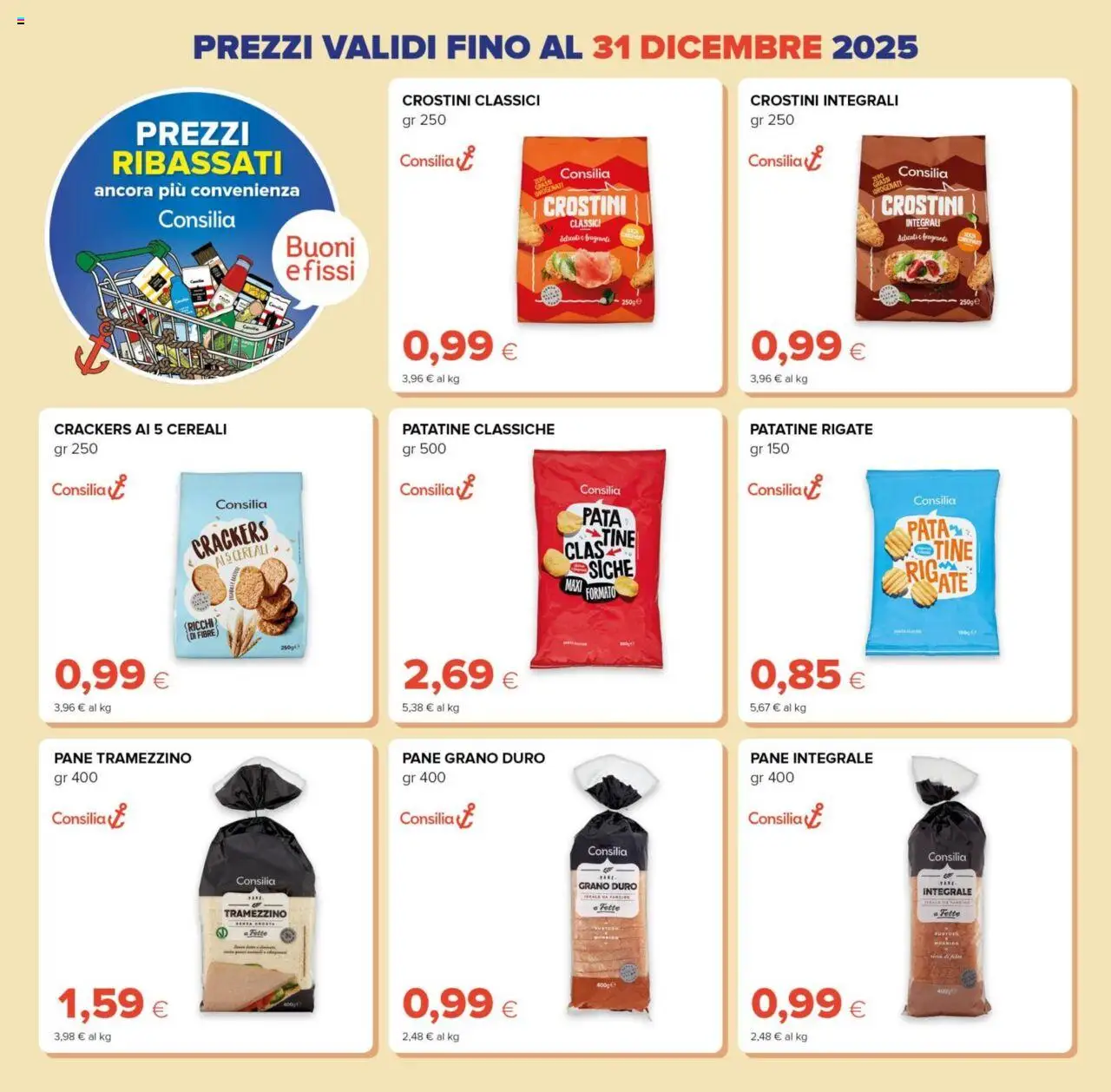 Volantino Oasi del 09.10.2025 | Pagina: 20 | Prodotti: Pane, Cereali, Crostini, Tramezzino