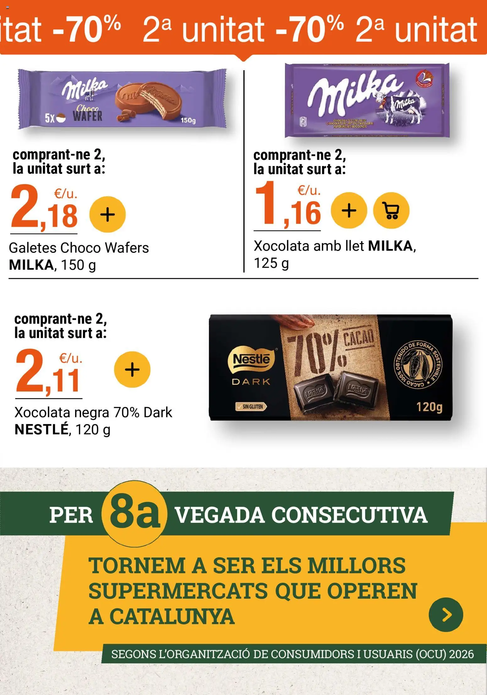Bonpreu folleto │ válido desde el 17.02.2026 | Página: 7 | Productos: Leche, Chocolate, Chocolate con leche, Φρυγανιές σικάλεως