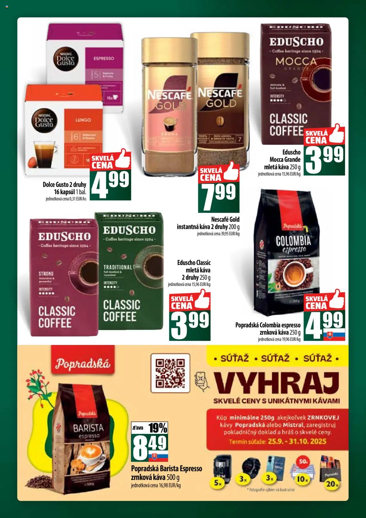 Nové COOP Jednota akcie – leták je platný od 09.10.2025 | Strana: 45 | Produkty: Dolce Gusto, Káva, Nescafé Gold