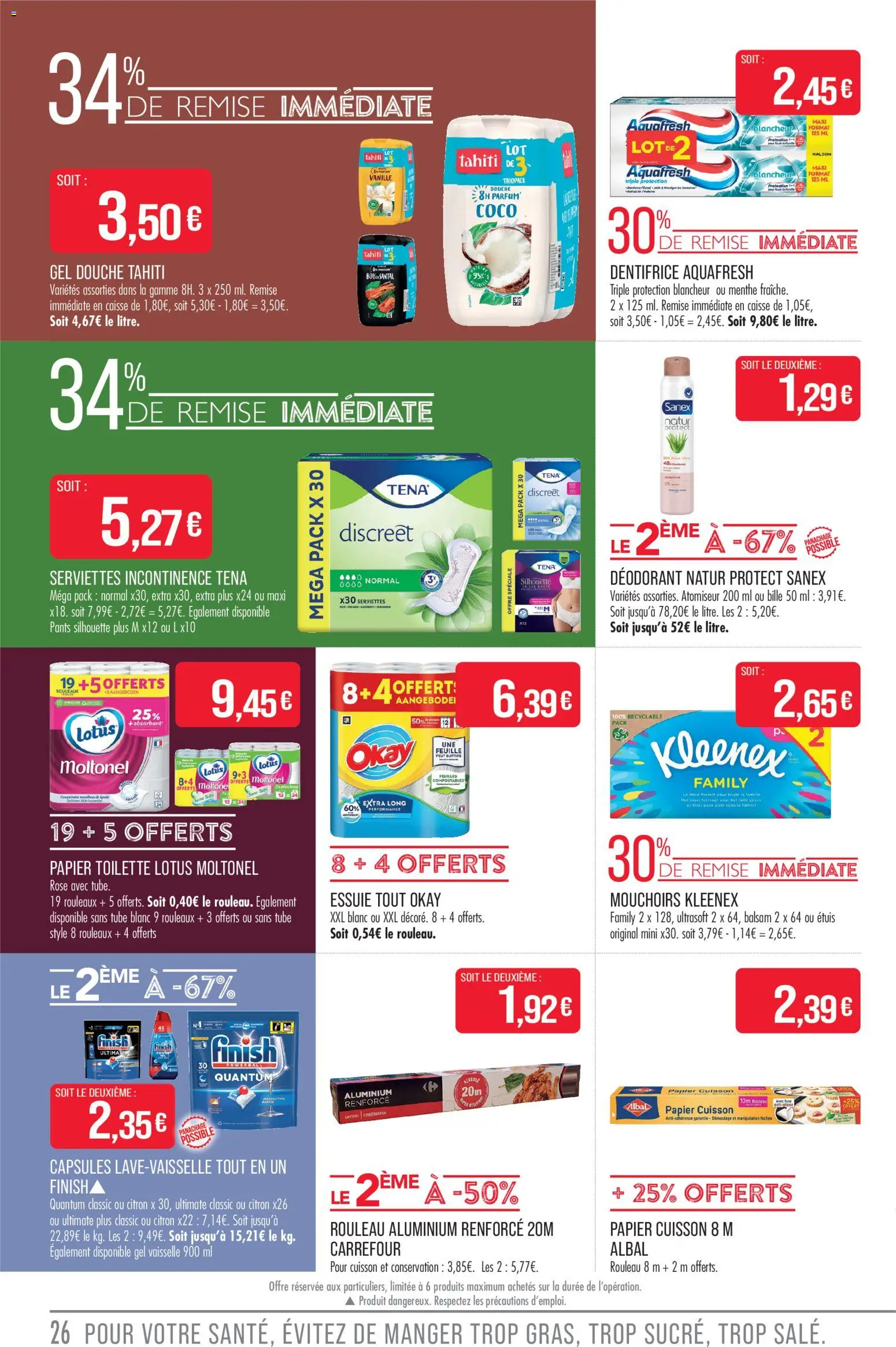 {H1} | Page: 26 | Produits: Menthe, Rouleau, Mouchoirs, Douche