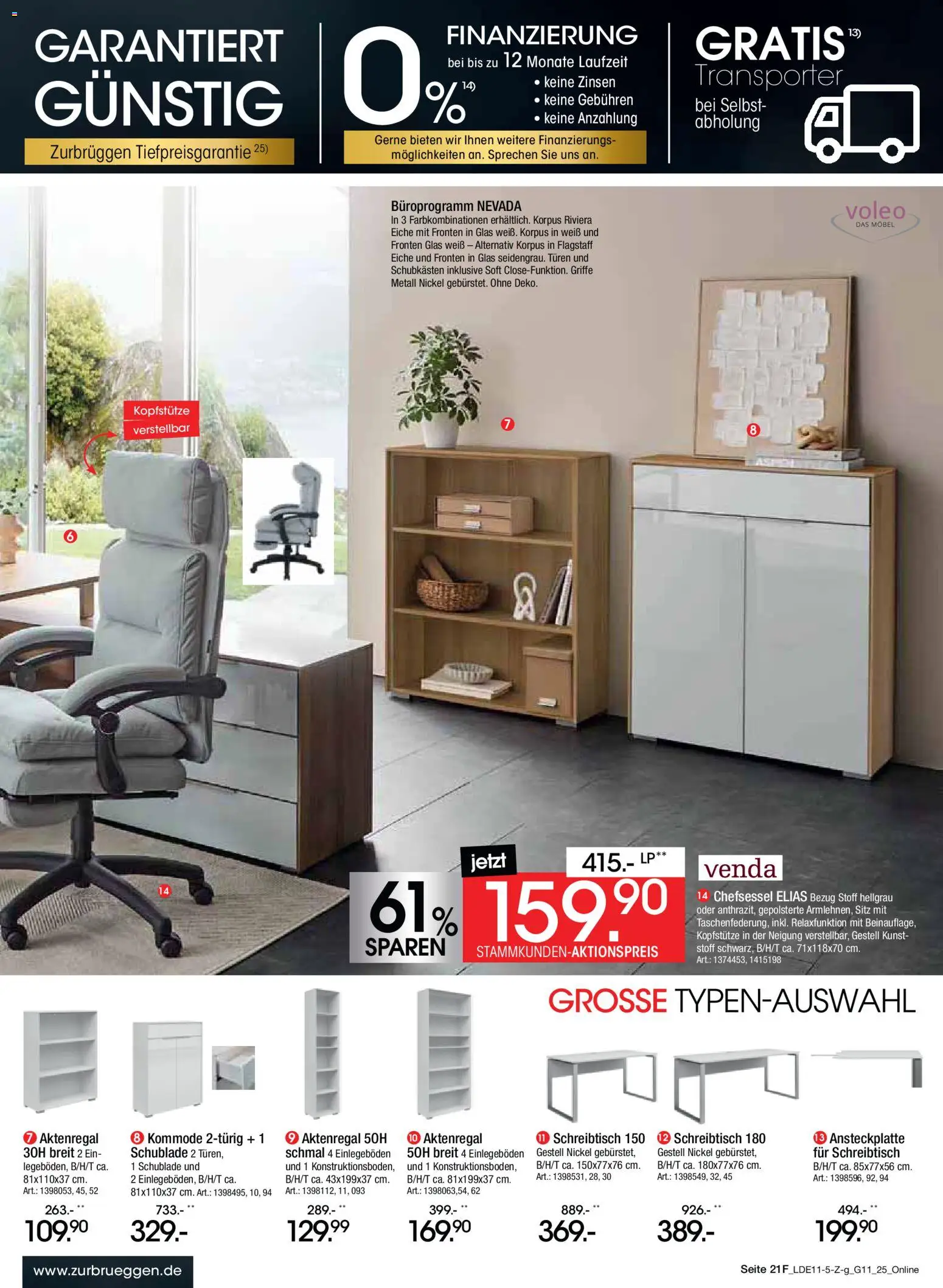 Zurbrüggen - Black Friday – gültig ab 08.11.2025 | Seite: 35 | Produkte: Kommode, Chefsessel, Aktenregal