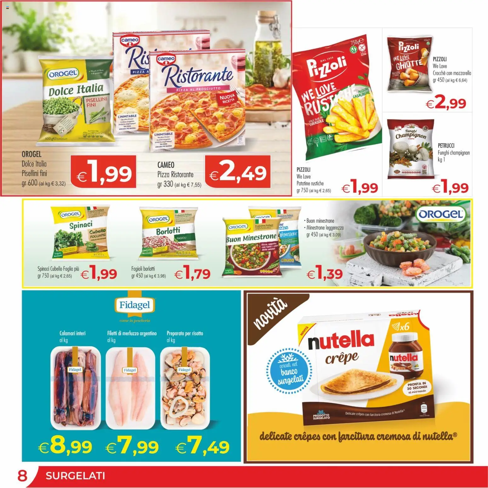 Volantino MerSi Supermercati del 29.11.2025 | Pagina: 8 | Prodotti: Patatine, Fagioli, Funghi, Nutella