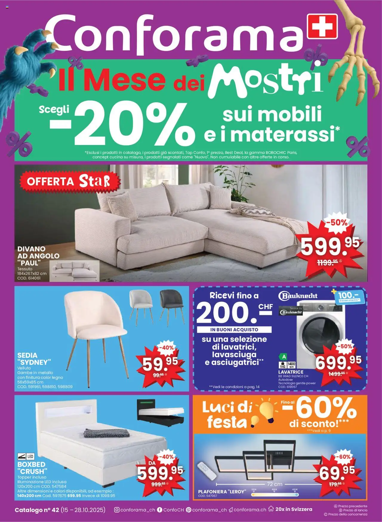 Conforama Aktionen IT – gültig ab 15.10.2025 | Seite: 1 | Produkte: Topper, Top