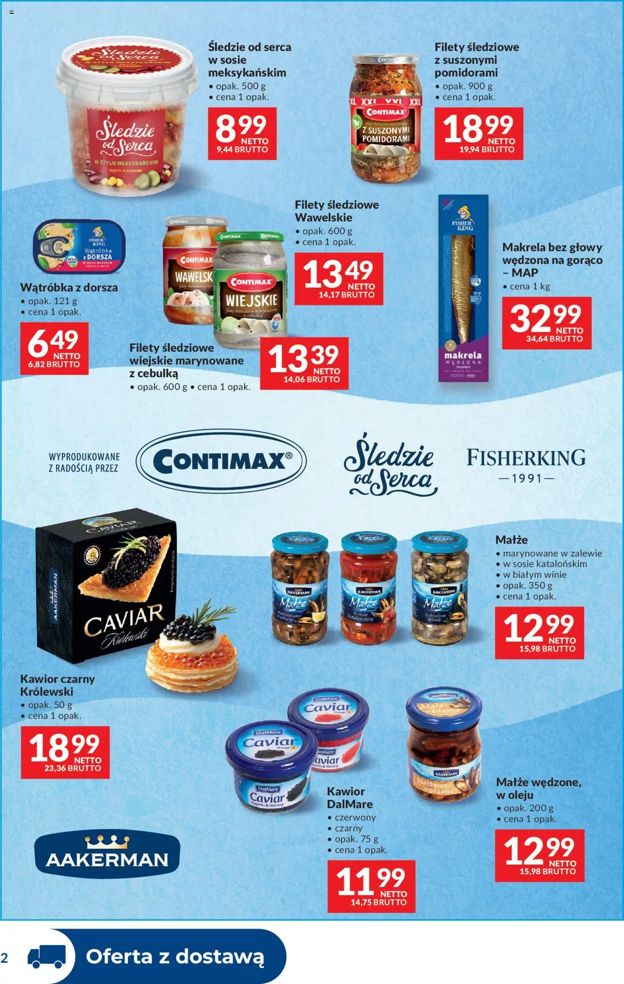 Makro Gazetka - Dystrybucja do sklepów od 19.08.2025 | Strona: 2 | Produkty: Wątróbka, Makrela wędzona, Makrela, Kawior