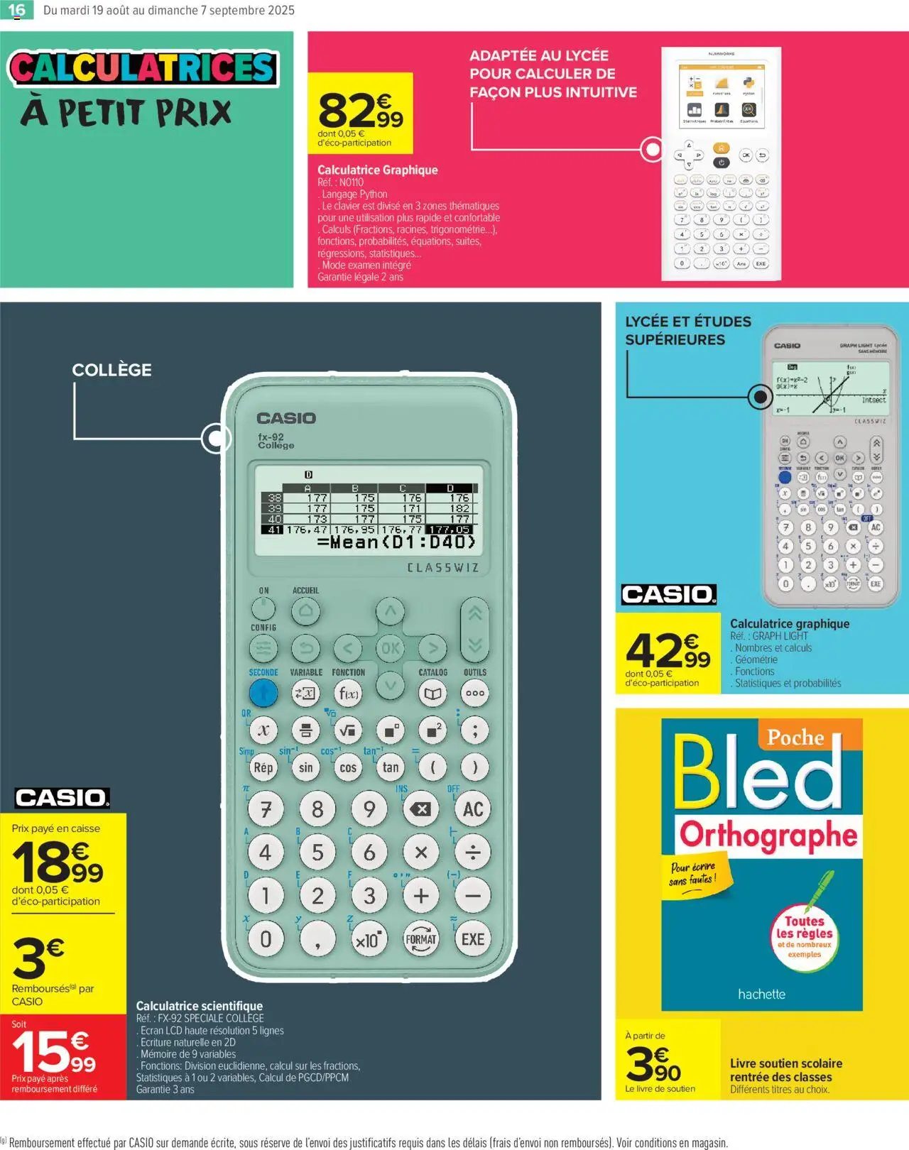  | Page: 18 | Produits: Clavier, Calculatrice, Livre