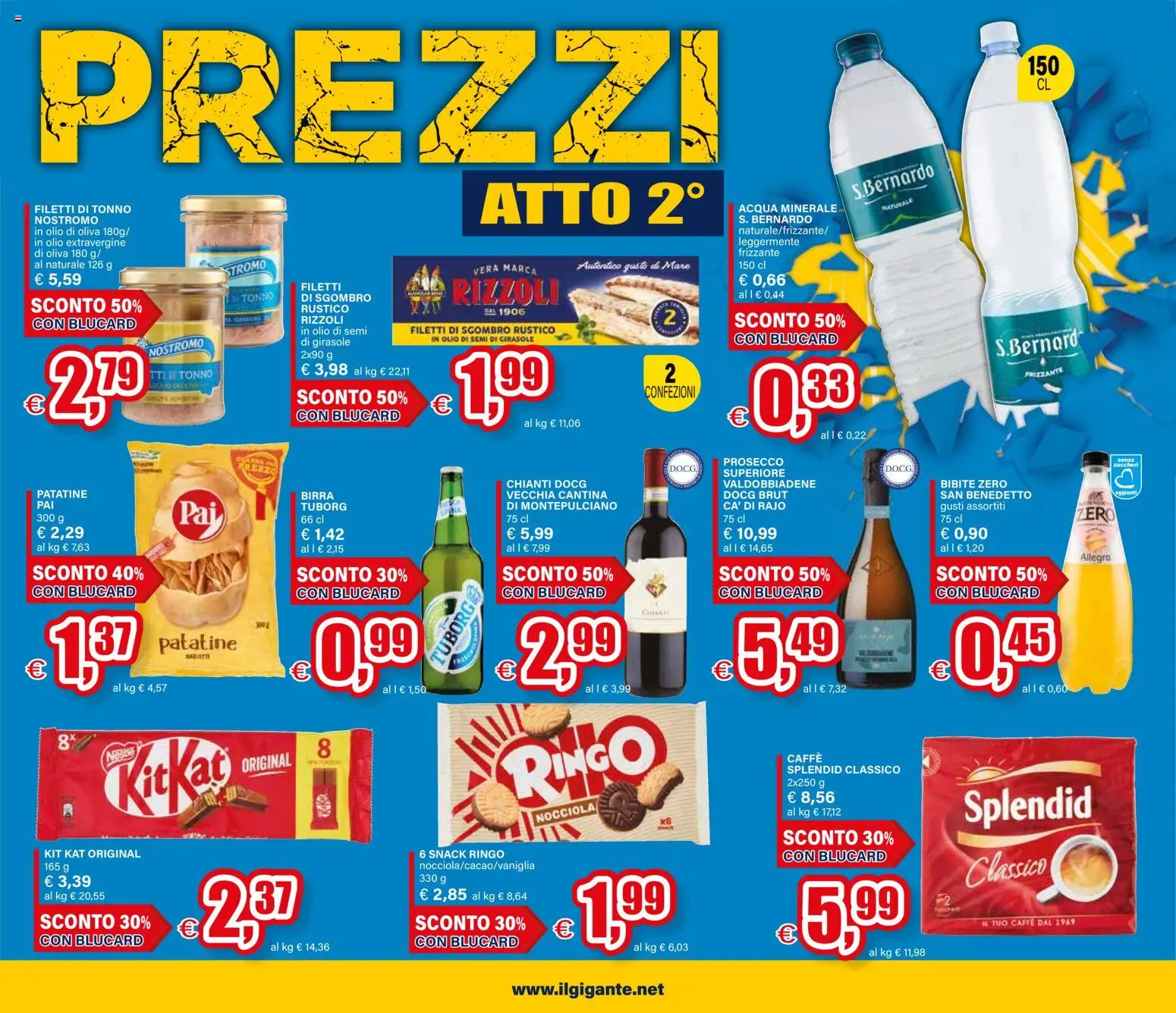 Volantino Il Gigante del 15.01.2026 | Pagina: 3 | Prodotti: Birra, Prosecco, Acqua, Olio