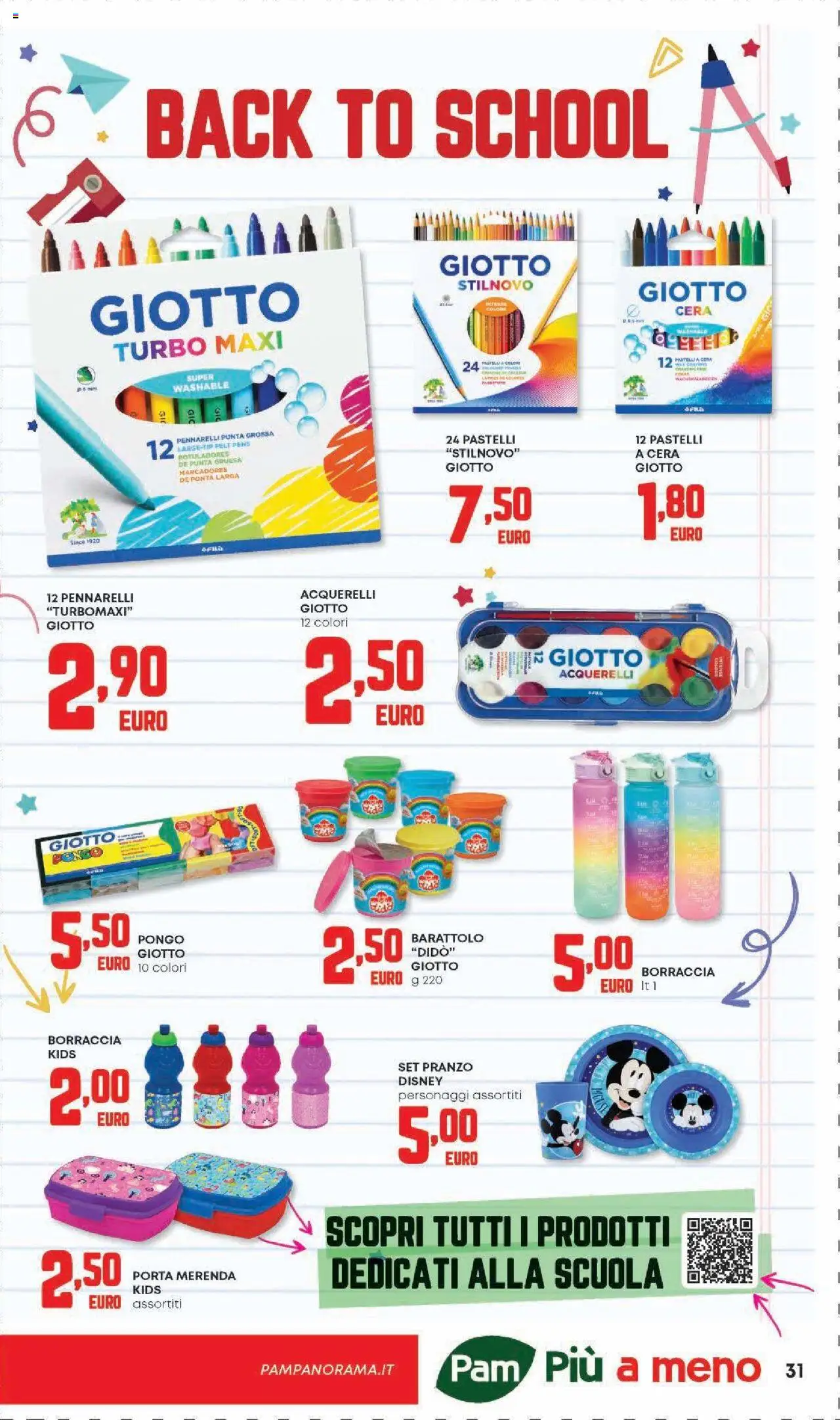 Volantino Panorama del 07.08.2025 | Pagina: 31 | Prodotti: Pennarelli, Pastelli, Borraccia