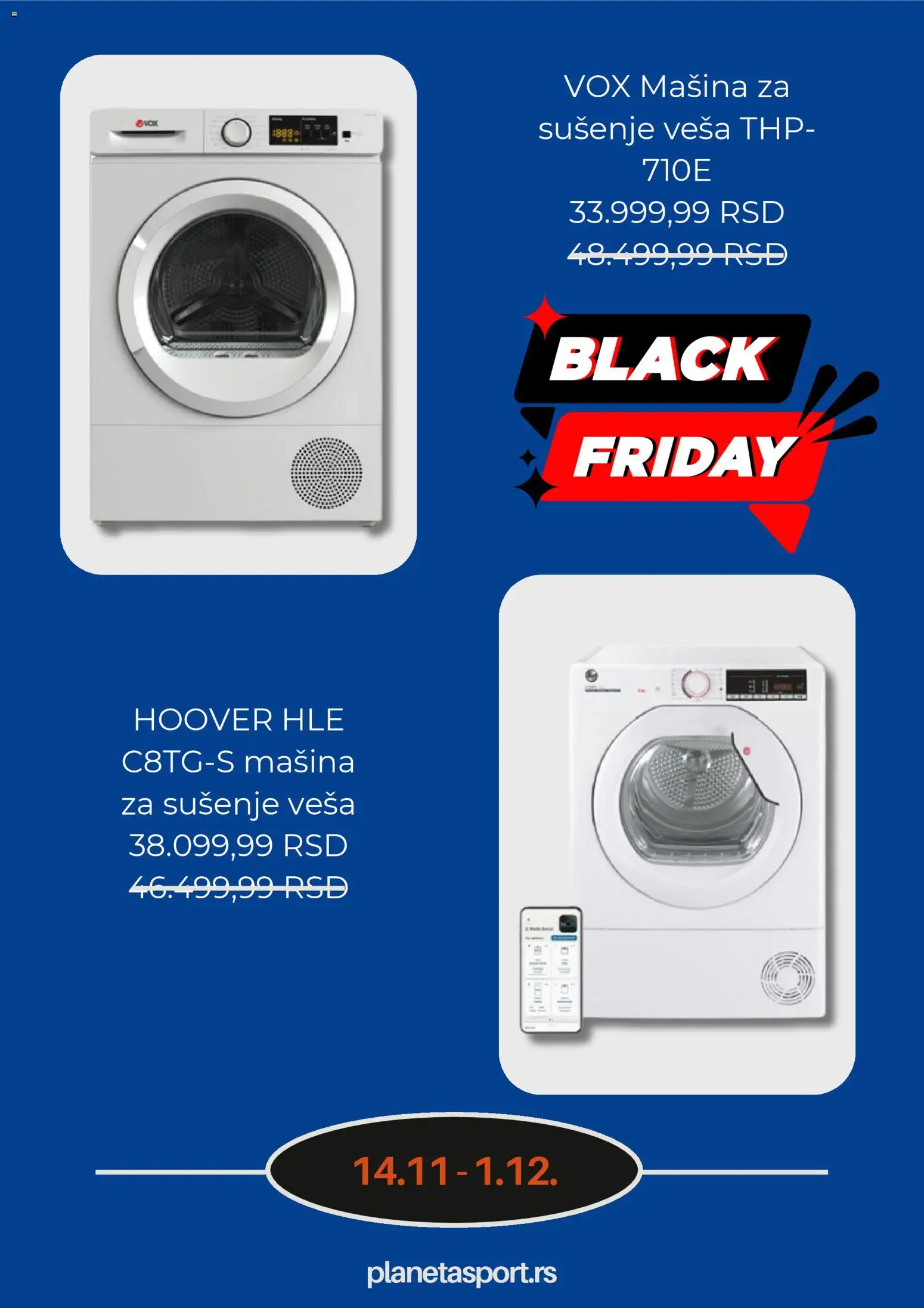 Planeta Sport katalog - važi od 14.11.2025 | Strana: 4 | Proizvode: Mašina za sušenje veša
