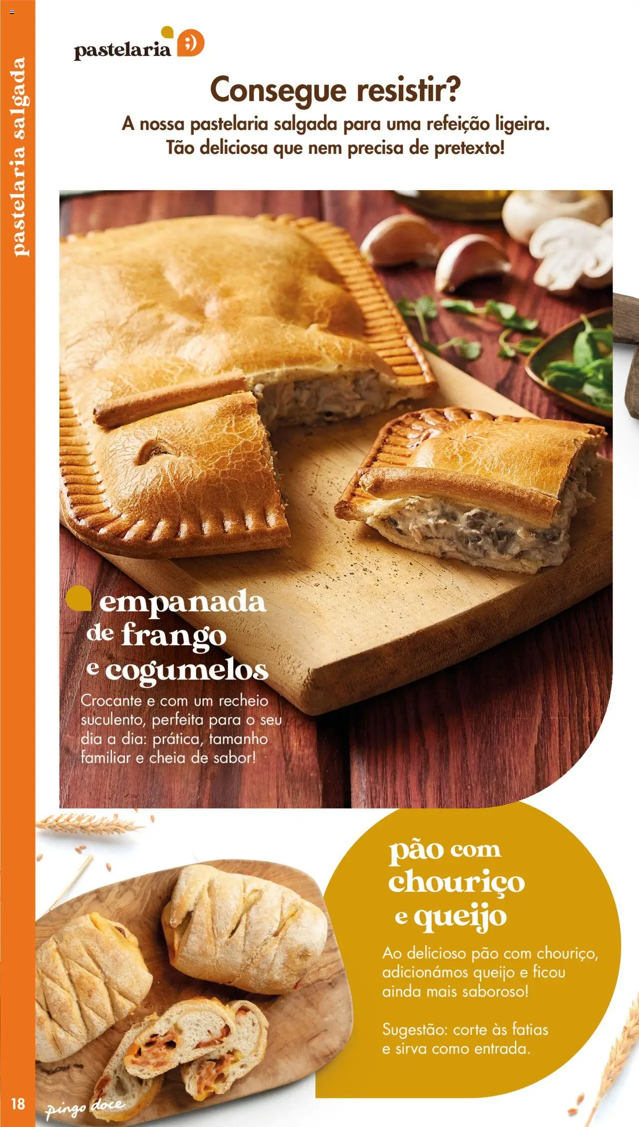 Pingo Doce - Catálogo-Padaria │ válido de 20.05.2025 | Página: 18 | Produtos: Frango, Queijo, Pão, Cogumelos