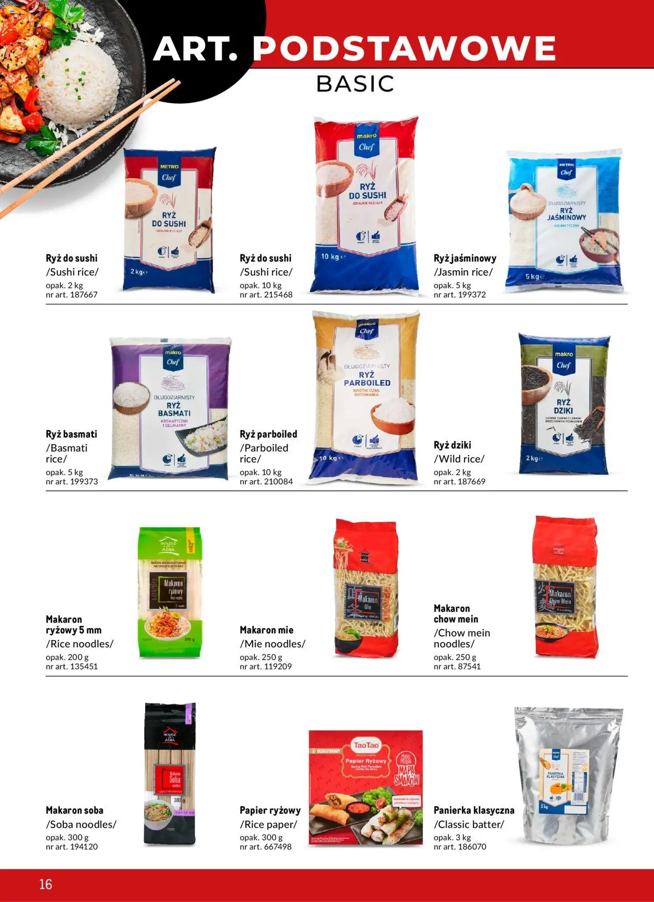 Makro Gazetka - Azja Smaki orientu od 22.02.2024 | Strona: 16 | Produkty: Ryż, Makaron
