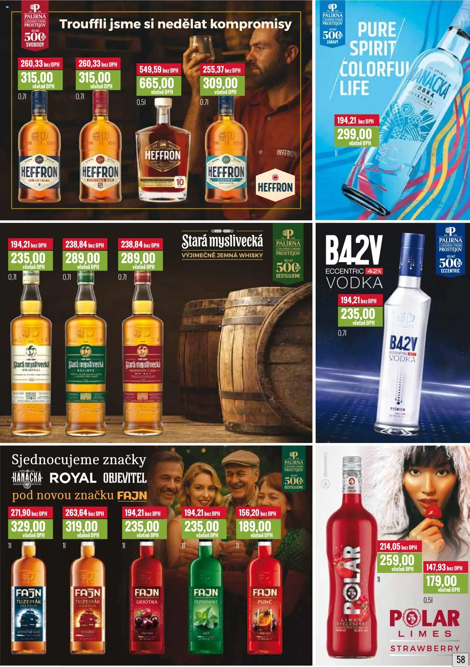 Ratio leták od 01.02.2026 | Strana: 59 | Produkty: Heffron, Vodka, Whisky, Stará myslivecká