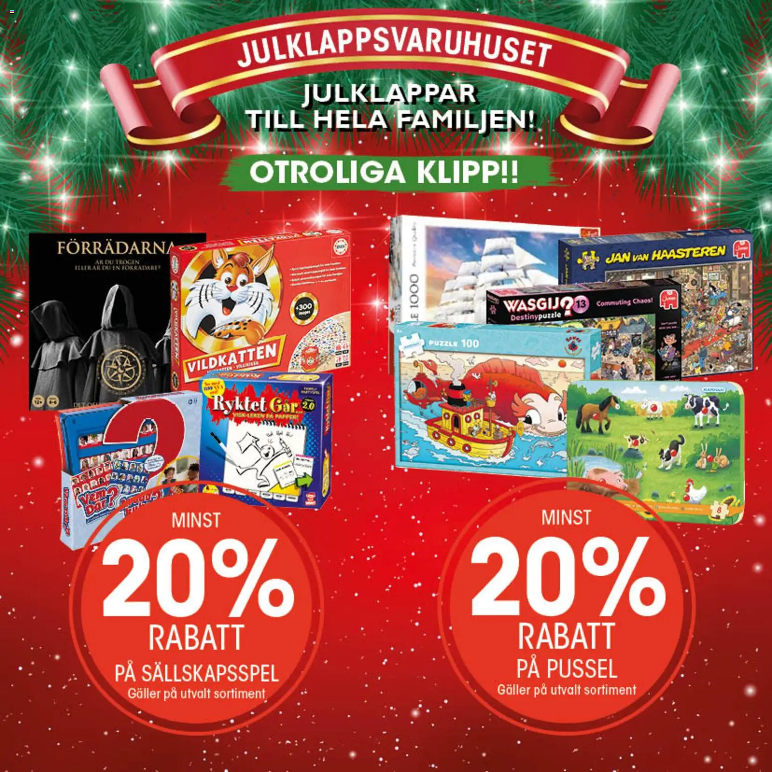 EKO reklamblad aktuell från 15.12.2025 | Sida: 1 | Produkter: Pussel, Sällskapsspel, Galler