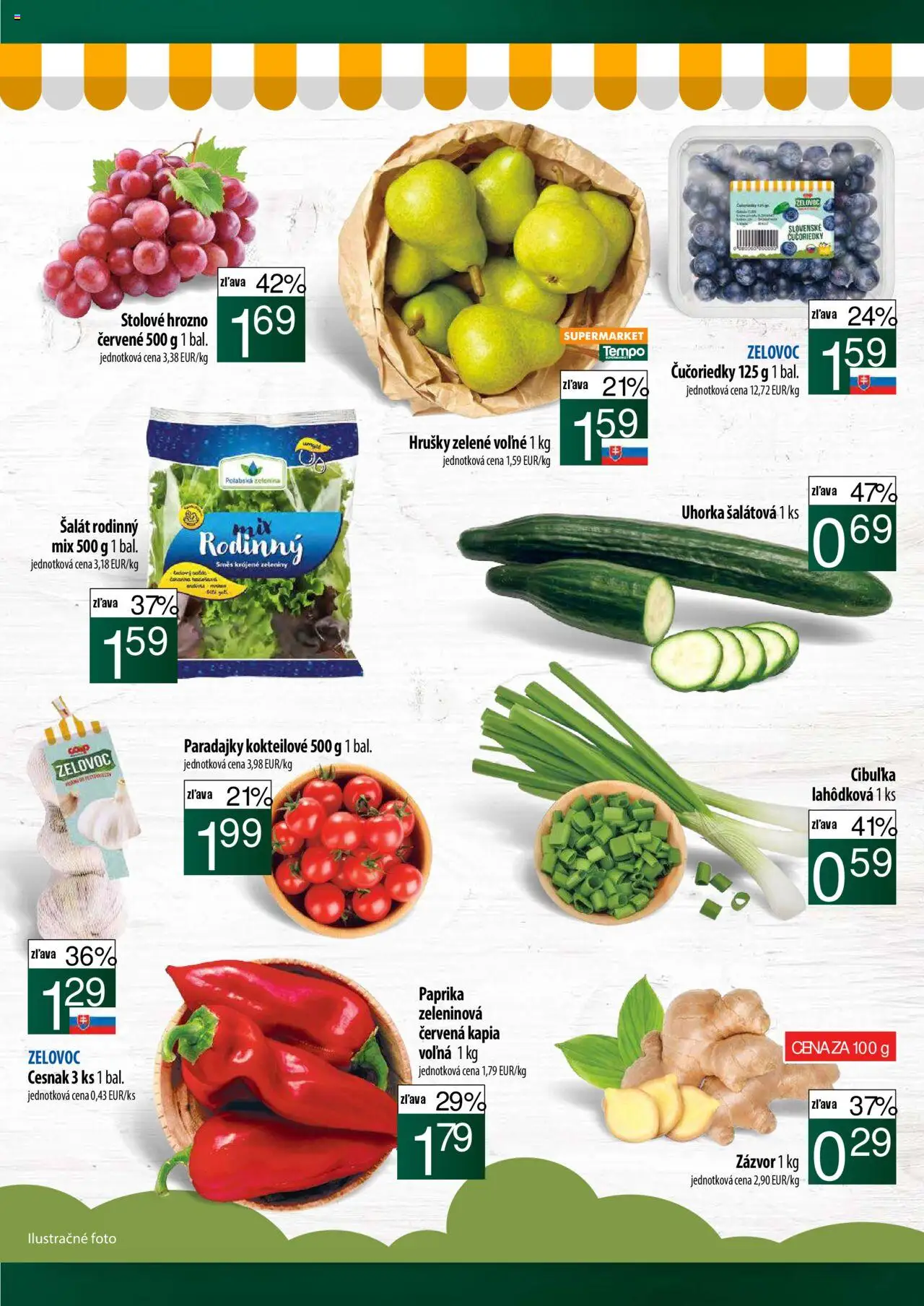 Nové COOP Jednota akcie – leták je platný od 11.09.2025 | Strana: 3 | Produkty: Zázvor, Paradajky, Cesnak, Čučoriedky