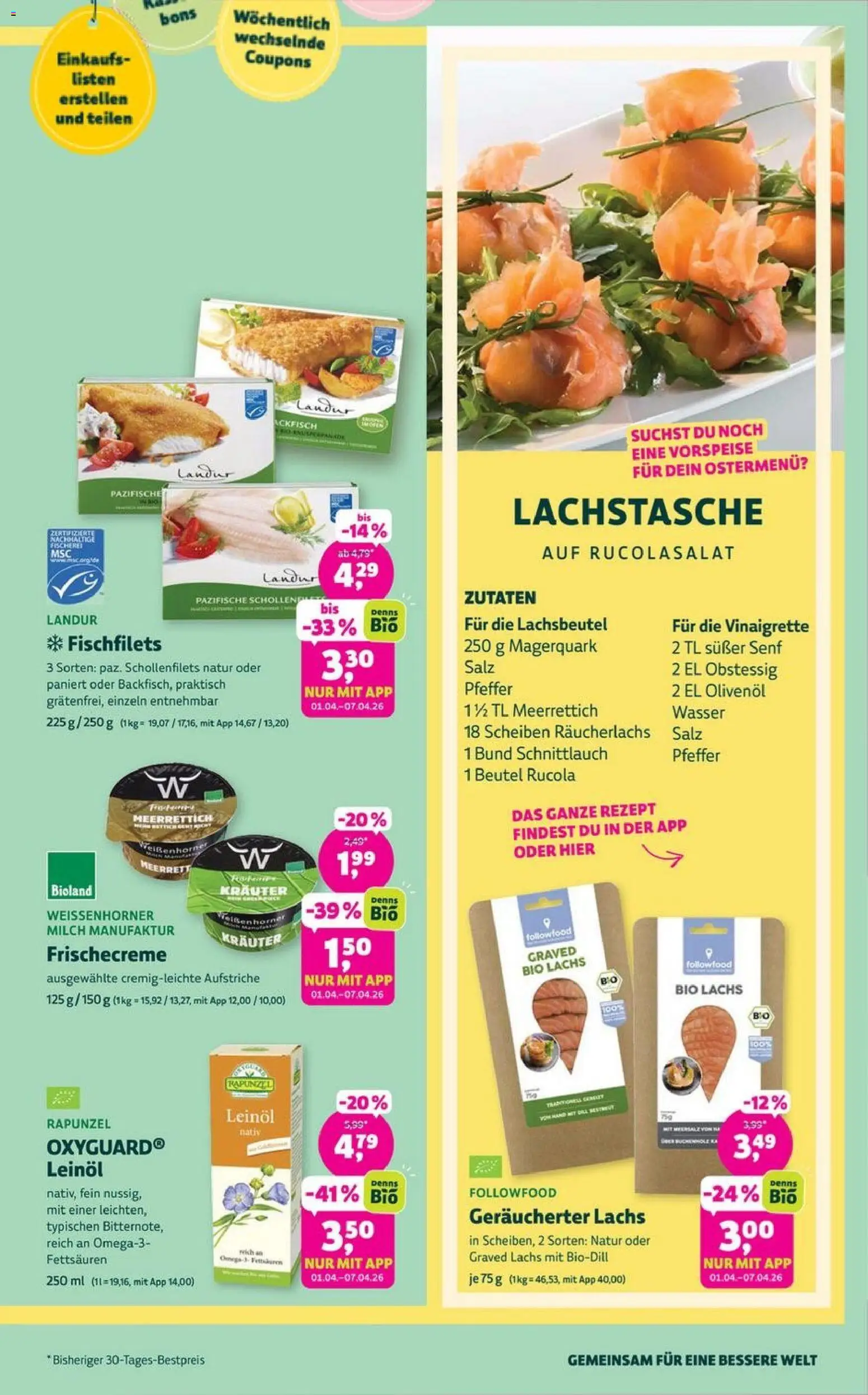 Denns BioMarkt Angebote – gültig ab 25.03.2026 | Seite: 3 | Produkte: Milch, Rucola, Räucherlachs, Salz