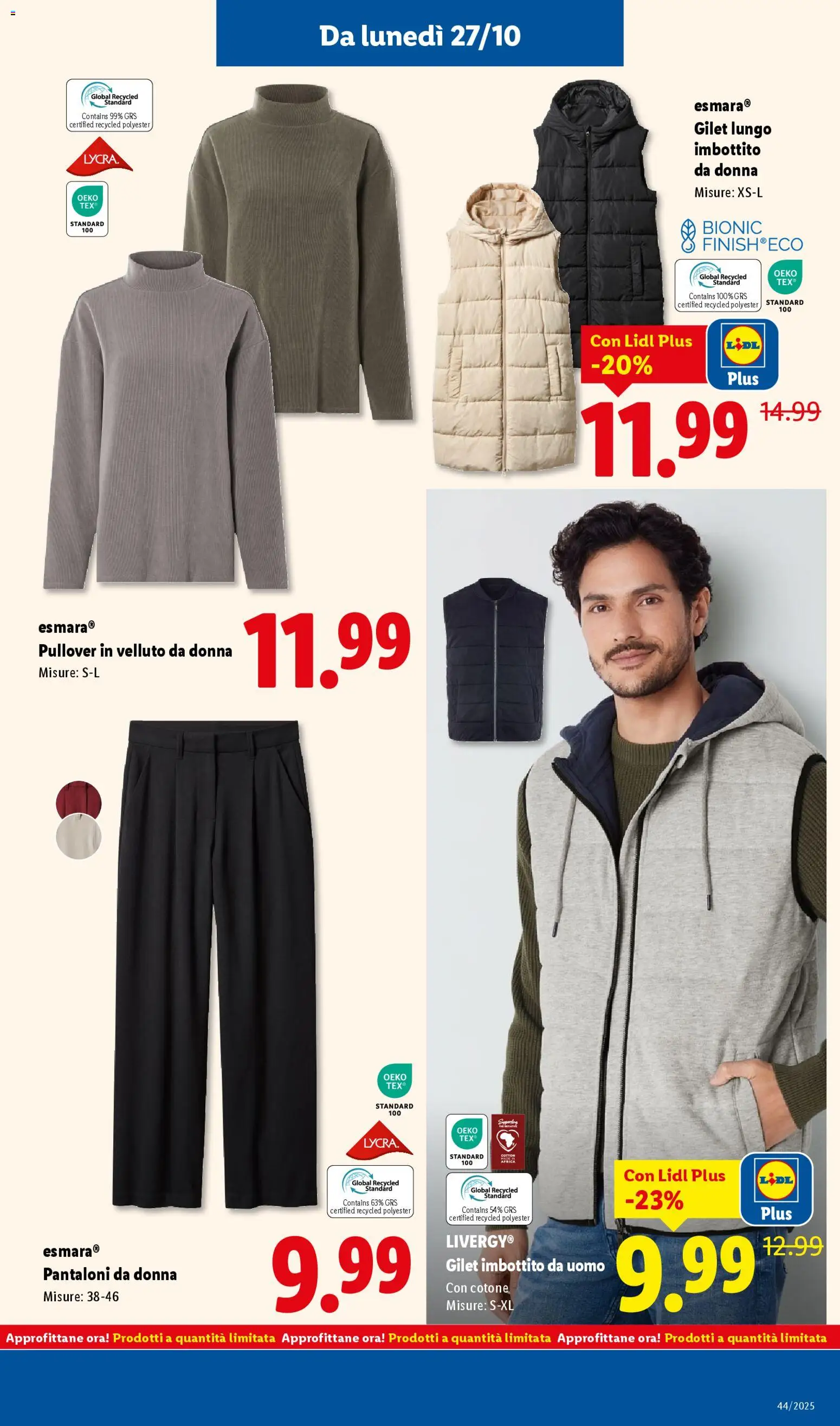 Volantino Lidl del 27.10.2025 | Pagina: 39 | Prodotti: Pantaloni, Gilet