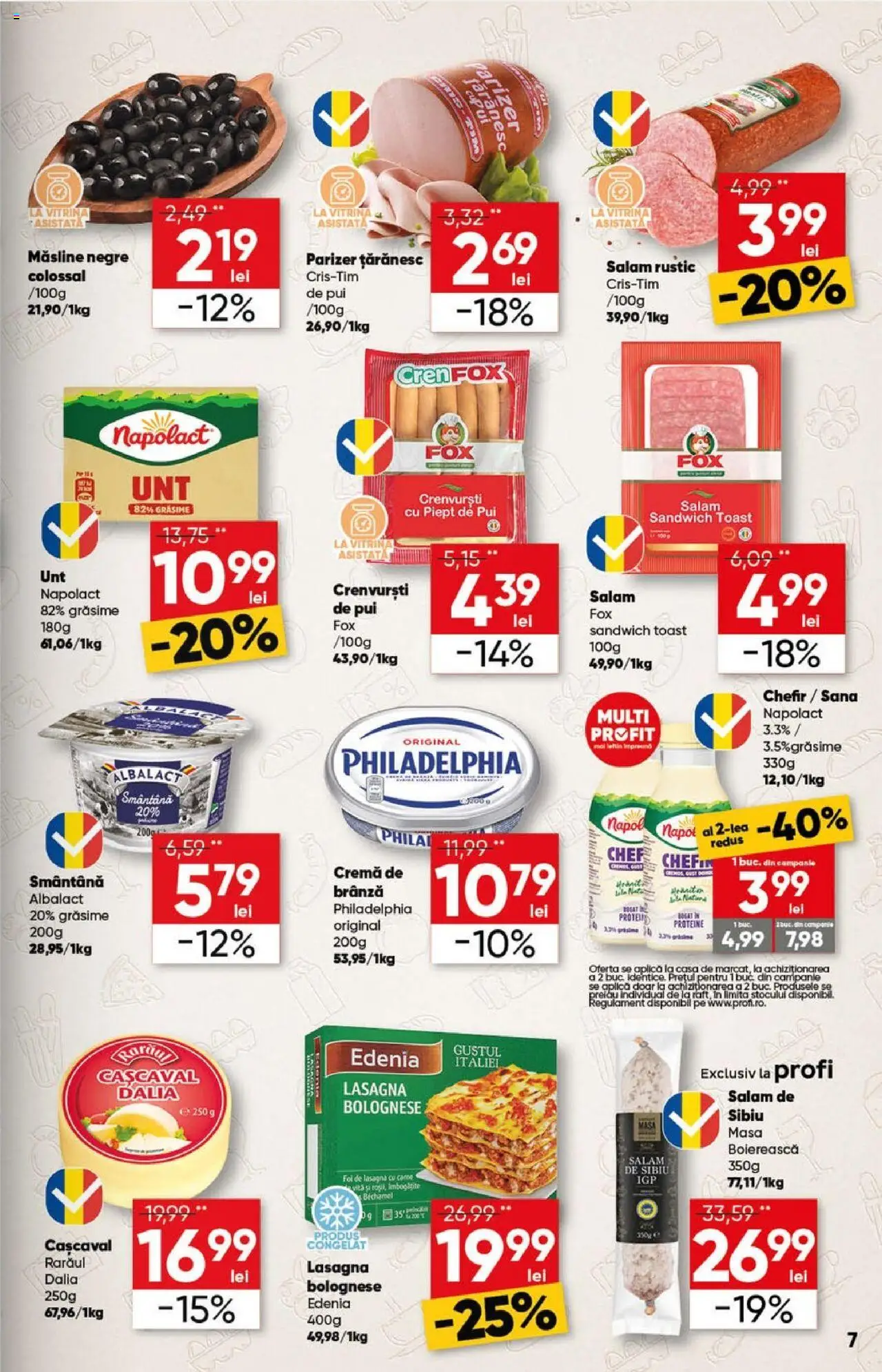Noul catalog Profi – valabil de la 15.10.2025 | Pagină: 7 | Produse: Masaüstü kılıfı, Vitrină, Cașcaval, Cremă