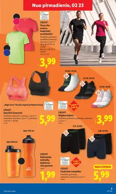 LIDL leidinys galioja nuo 23.02.2026 | Puslapis: 3 | Prekių: Plaktuvas, Marškinėliai, Liemenėlė, Trumpikės