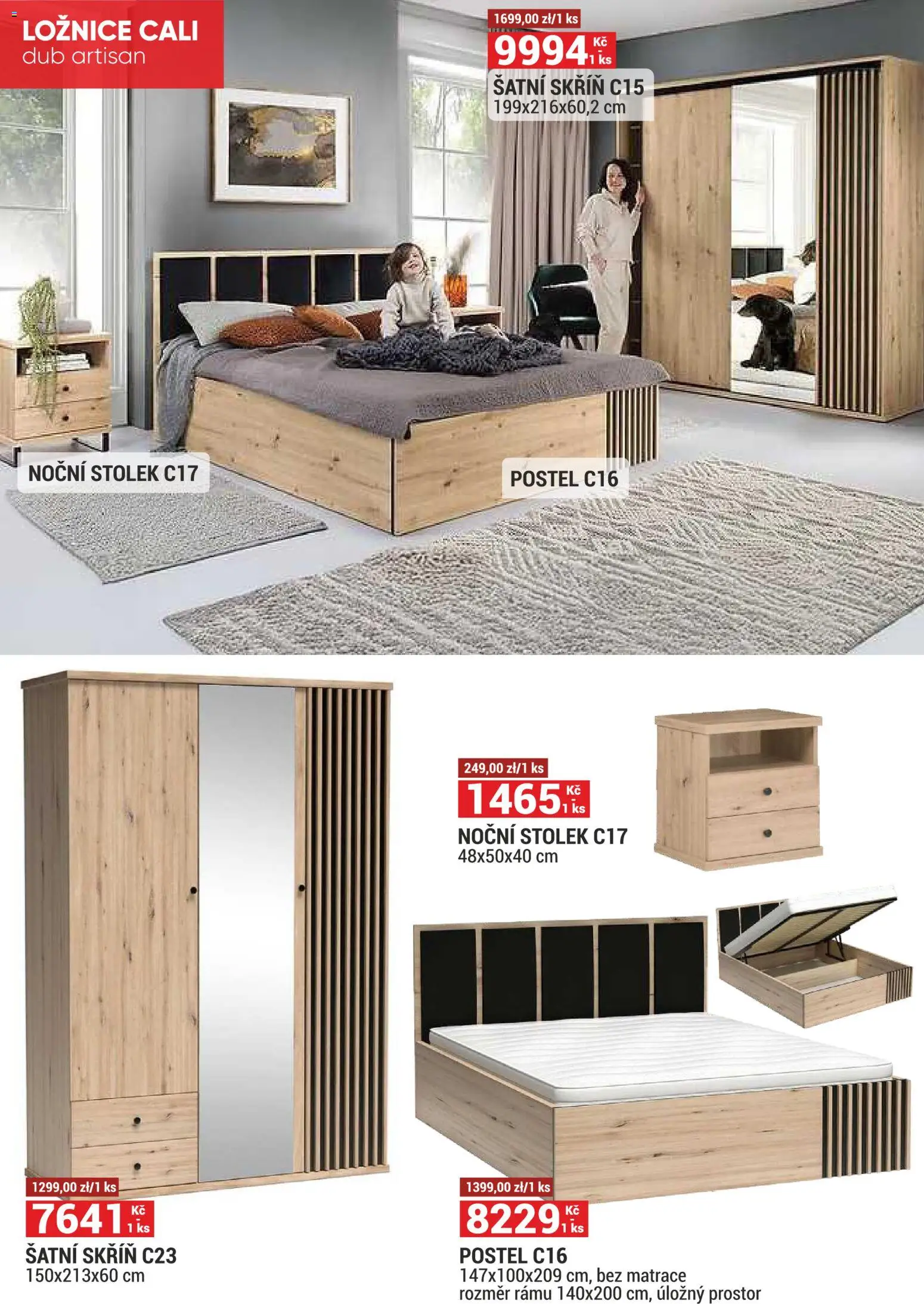 Merkury Market leták od 01.02.2026 | Strana: 8 | Produkty: Postel, Noční stolek, Stolek, Skříň