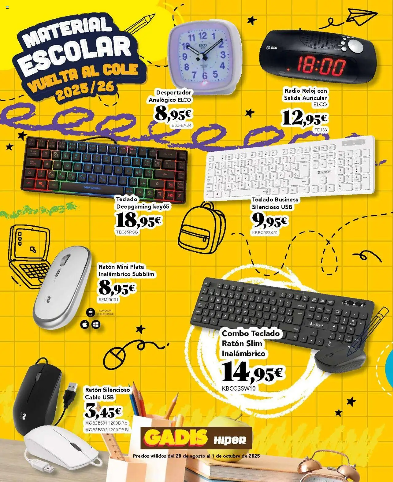 Gadis folleto │ válido desde el 28.08.2025 | Página: 8 | Productos: Reloj, Radio, Despertador, USB