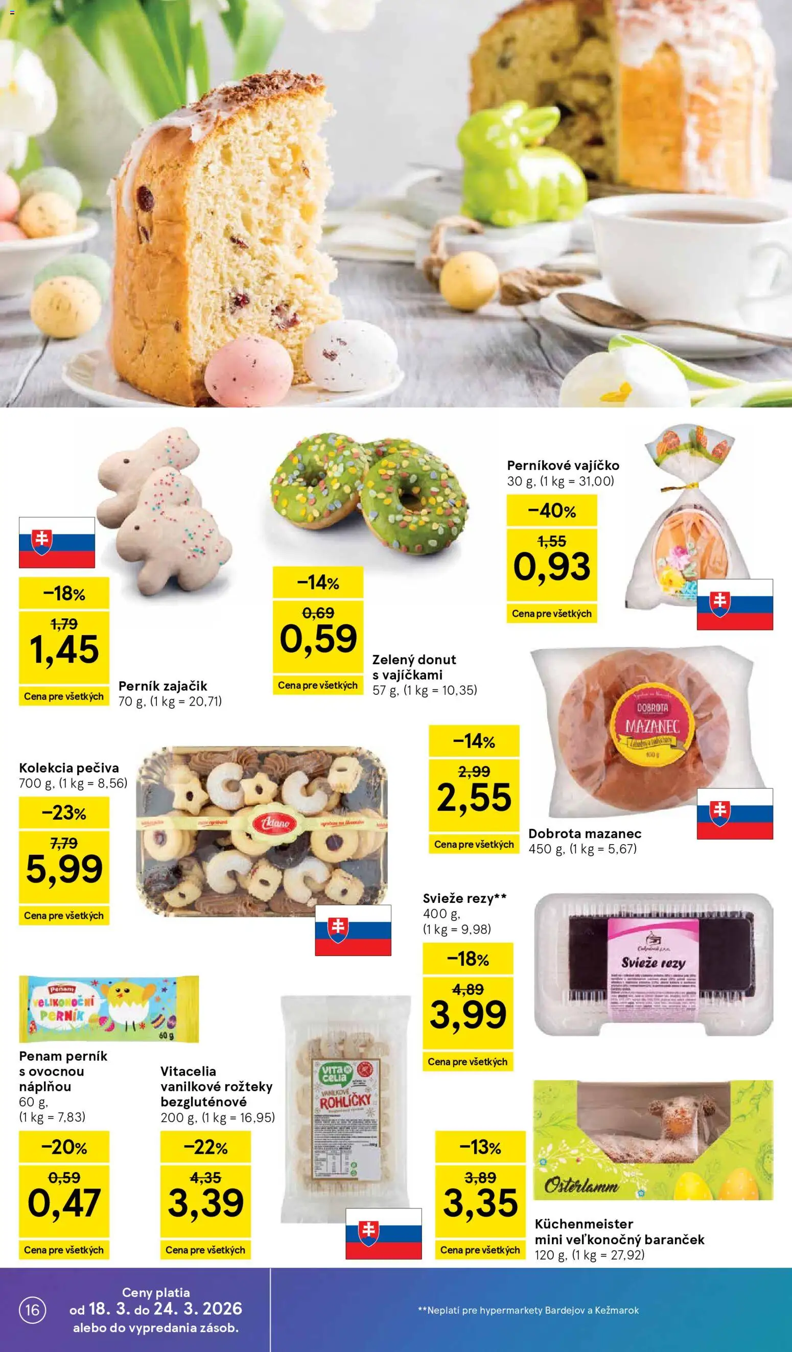 Nové Tesco akcie – leták je platný od 18.03.2026 | Strana: 16 | Produkty: Donut