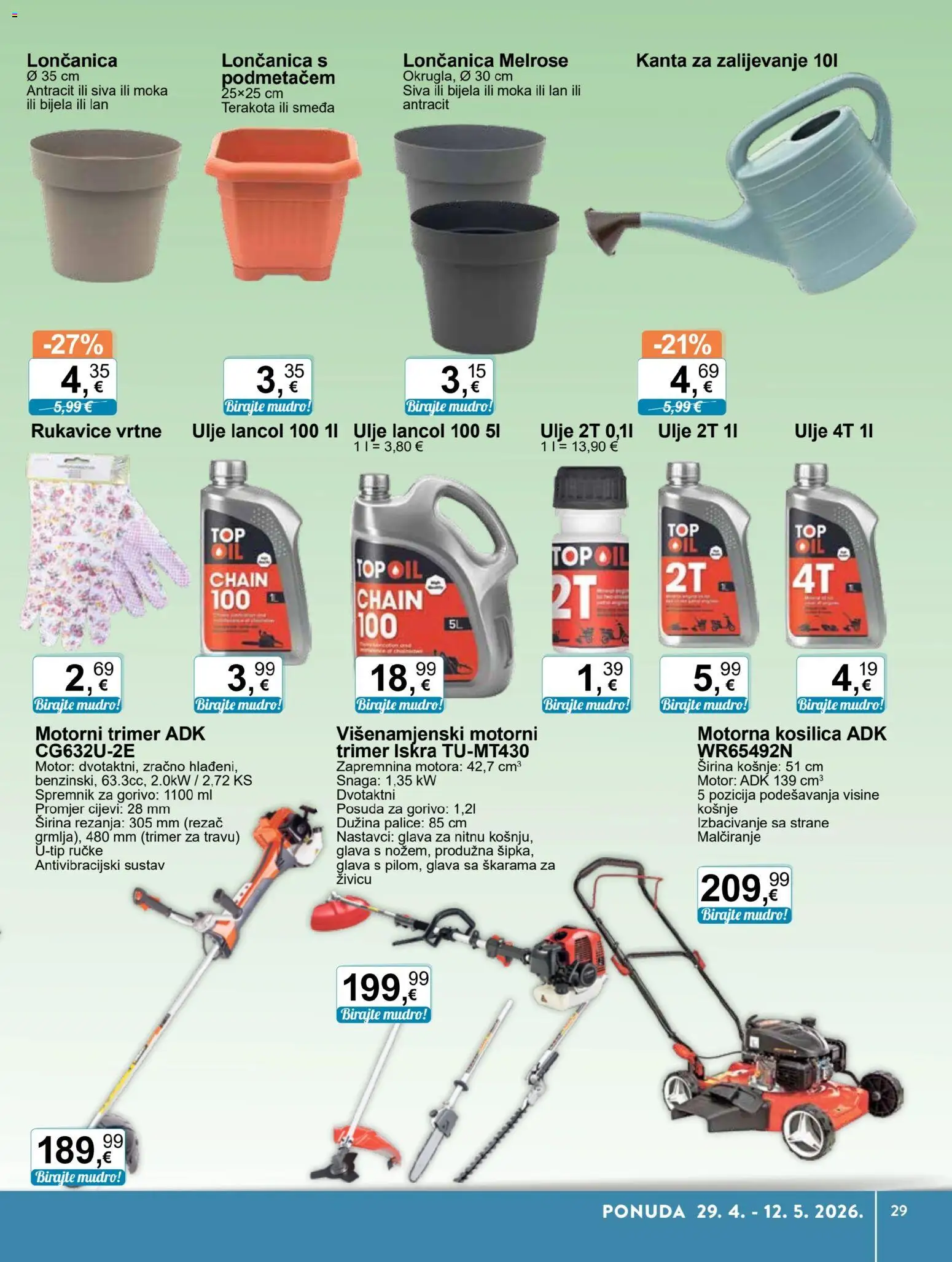 KTC katalog | vrijedi od 29.04.2026 | Stranica: 26 | Proizvodi: Ulje, Rukavice, Trimer, Rezač