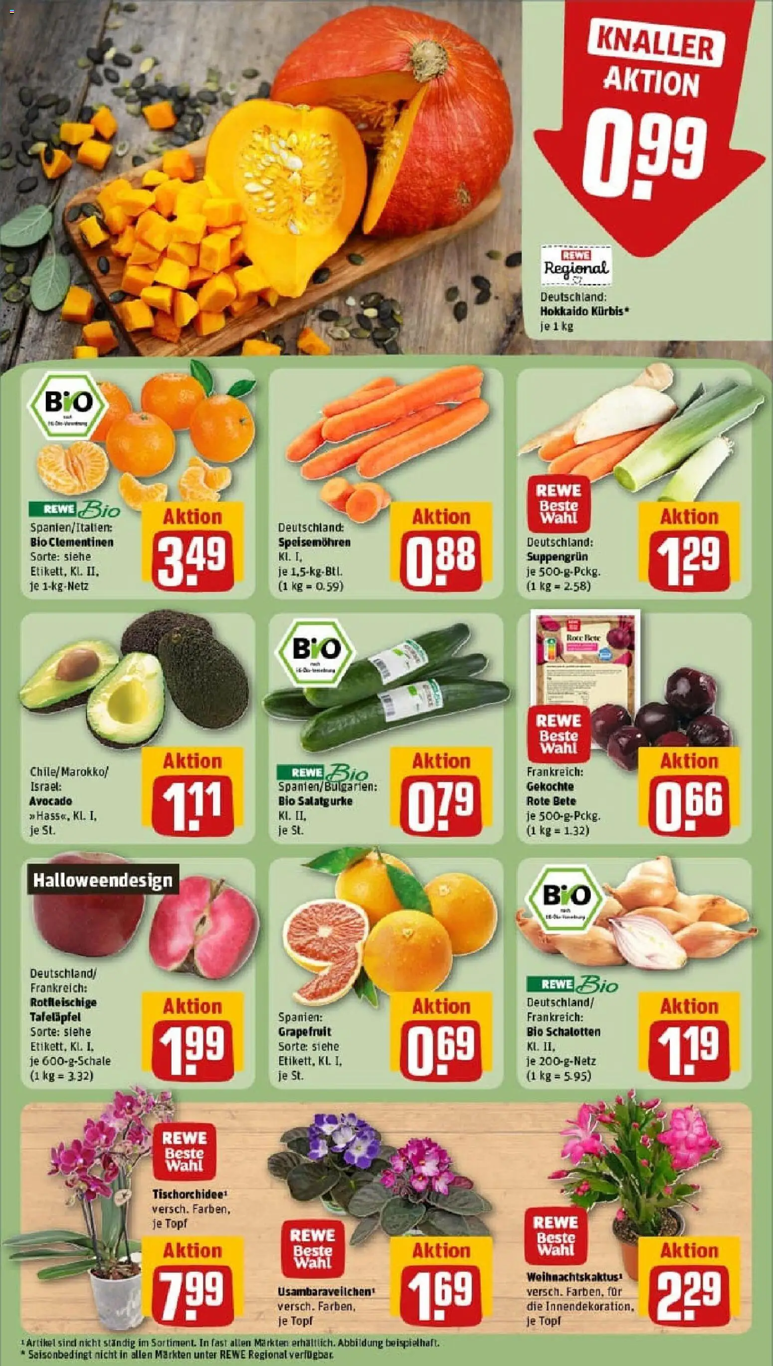 Rewe prospekt Hannover/Südstadt	 – gültig ab 26.10.2025 | Seite: 9 | Produkte: Avocado, Grapefruit, Kürbis