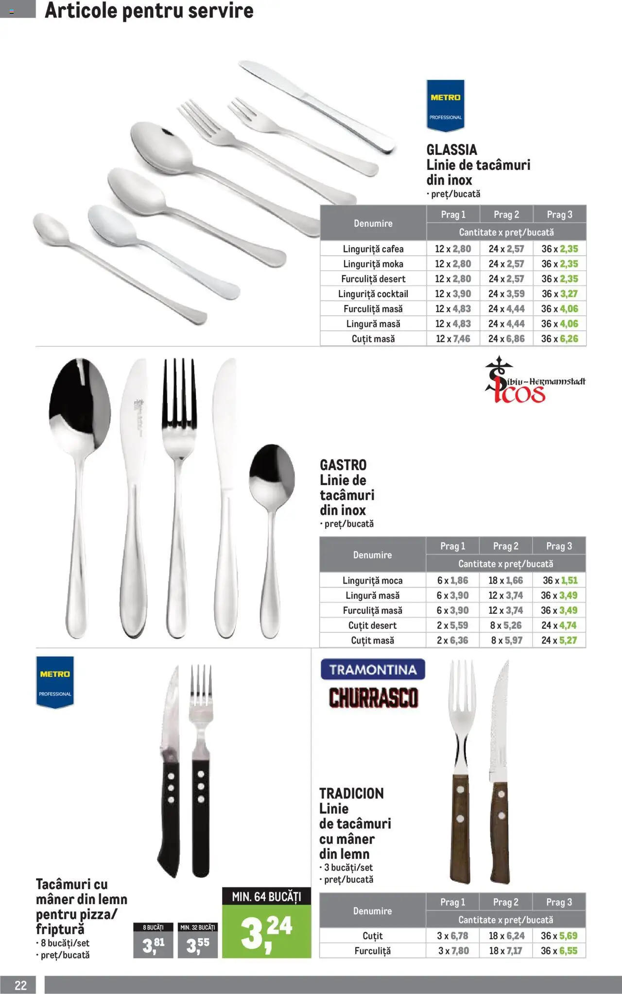 Metro catalog - Soluții Nealimentare pentru HoReCa – valabil de la 01.07.2025 | Pagină: 22 | Produse: Mâner, Masă, Cuțit, Cafea