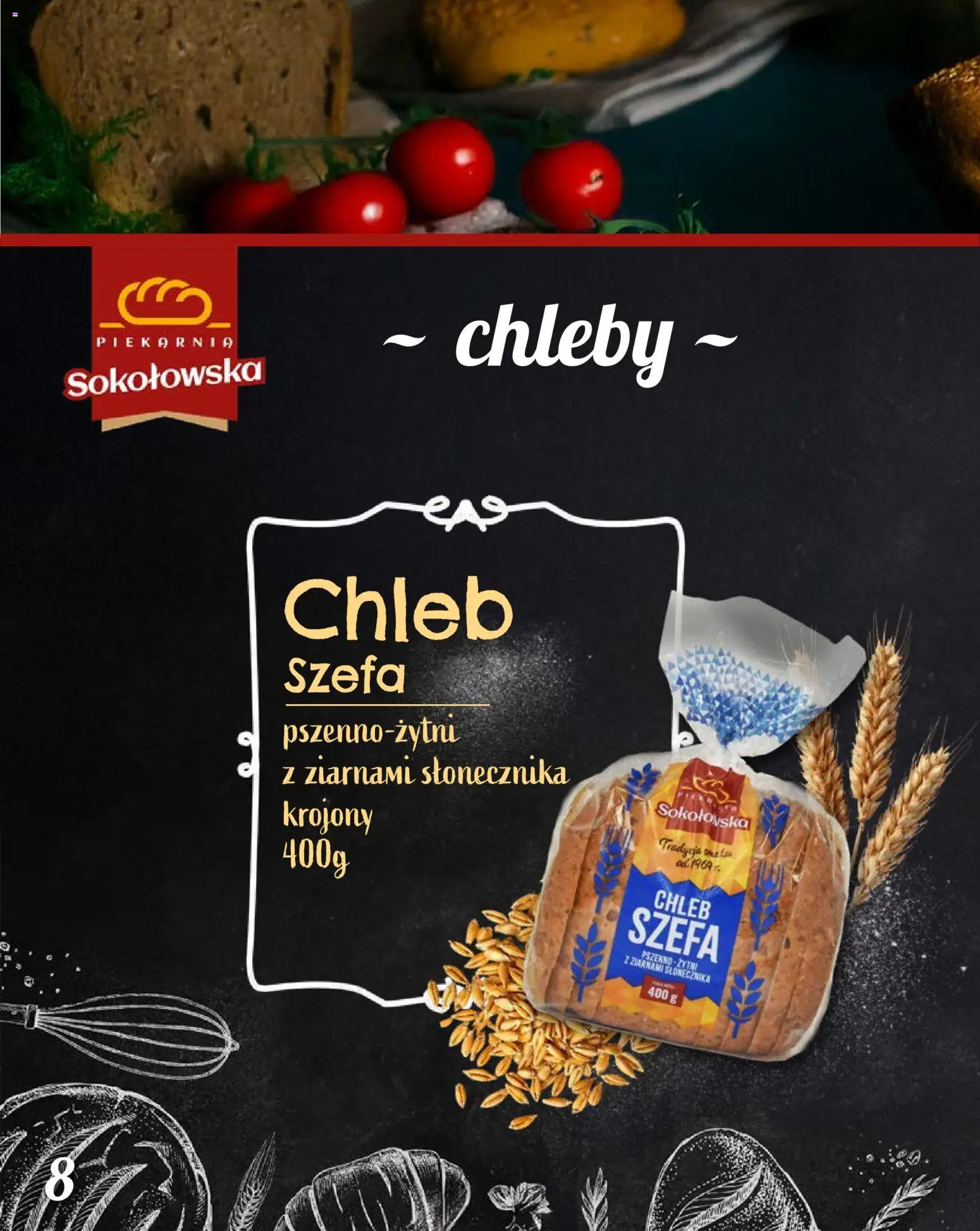 Topaz Gazetka - Piekarnia Sokołowska od 01.02.2026 | Strona: 8 | Produkty: Piekarnia, Chleb