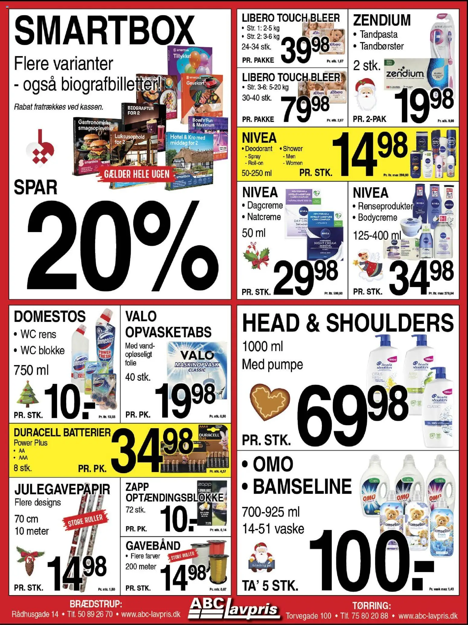 Abc Lavpris tilbudsavis – gyldig fra 26.11.2025 | Side: 8 | Produkter: Deodorant, Tandpasta, Batterier