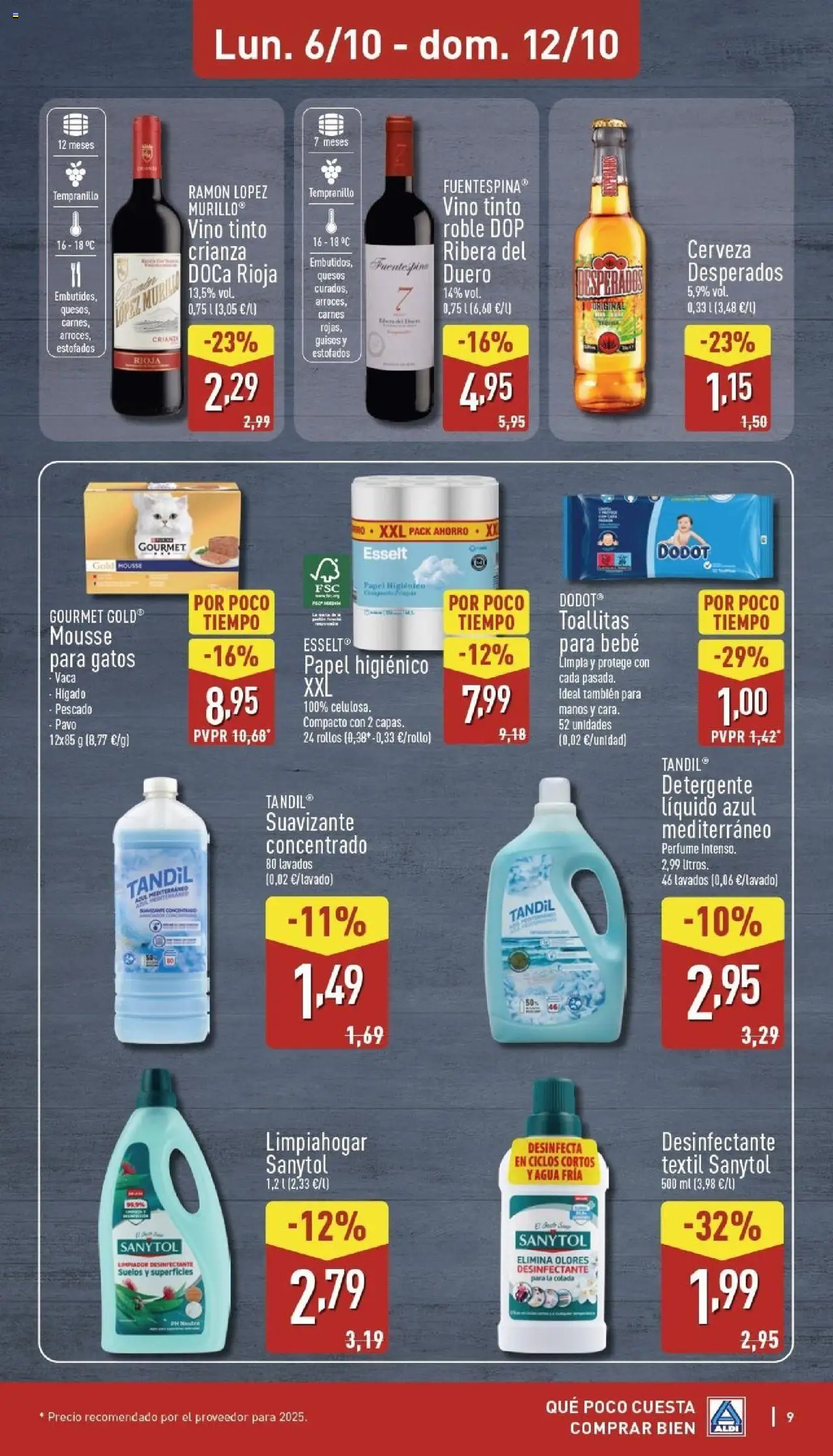 Aldi folleto Península │ válido desde el 06.10.2025 | Página: 9 | Productos: Perfume, Detergente, Cerveza, Detergente líquido