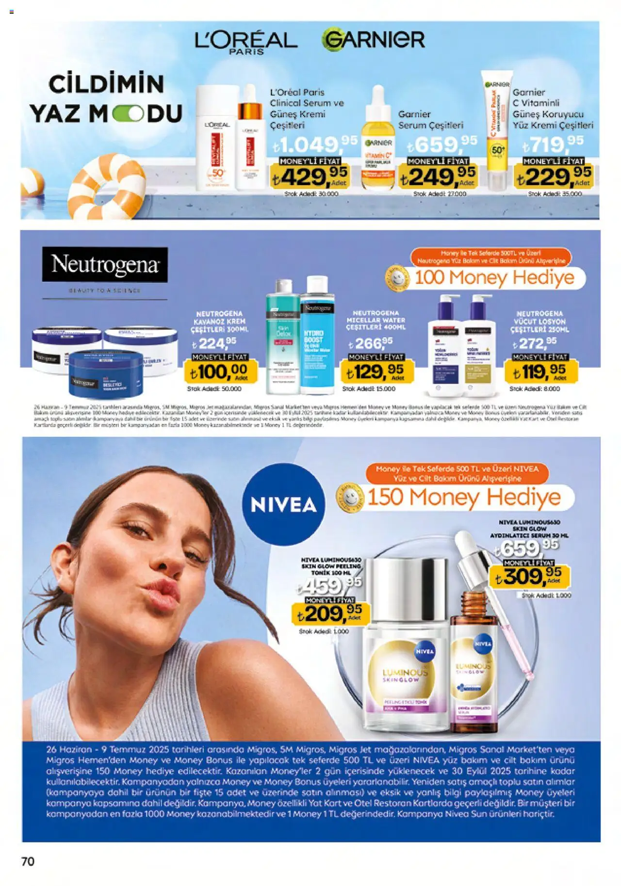 Migros Katalog - Migroskop - 26.06.2025 tarihinden itibaren geçerlidir | Sayfa: 70 | Ürünler: Peeling, Güneş kremi