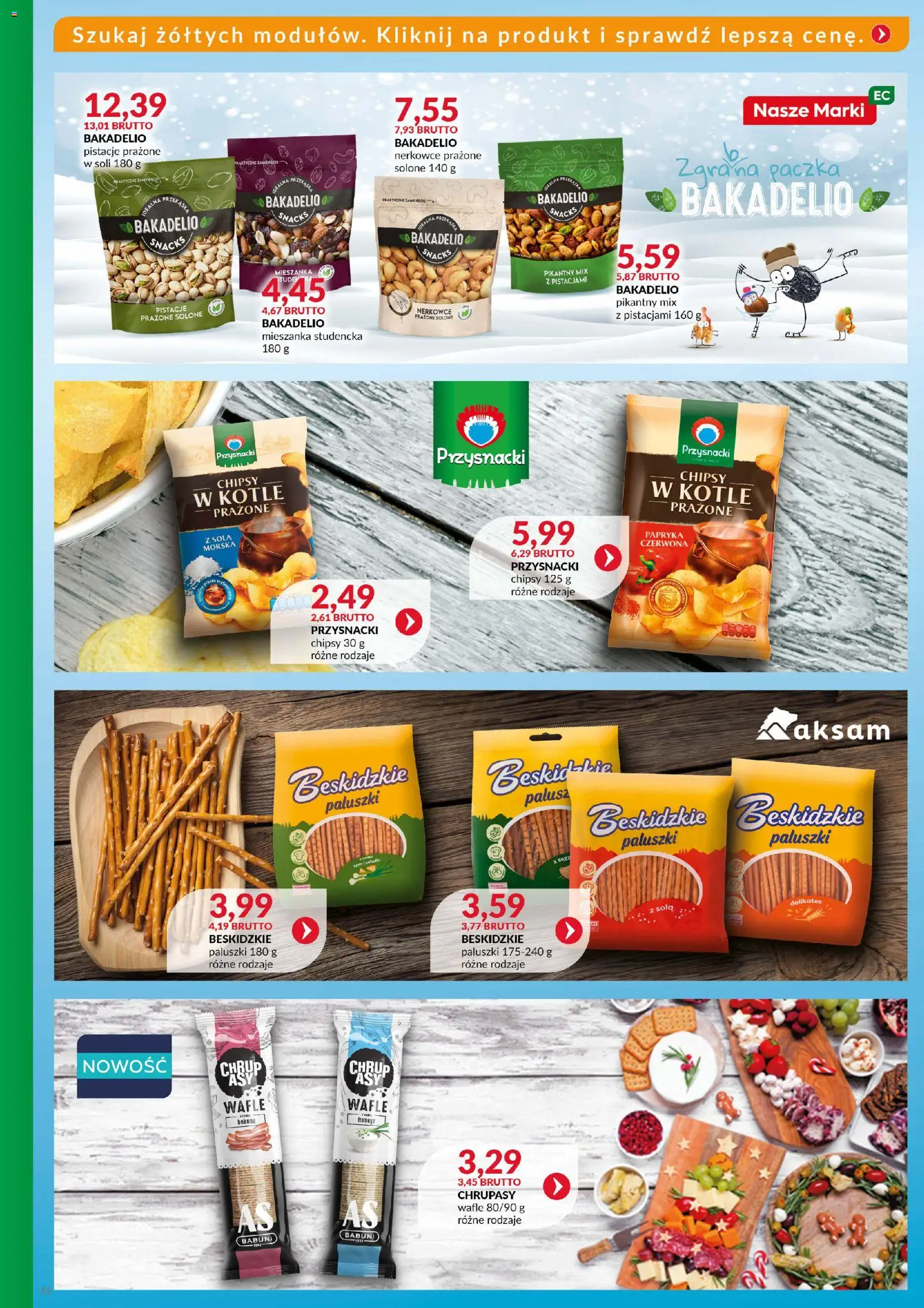 Eurocash Gazetka - Katalog Artykułów Spożywczych od 16.11.2025 | Strona: 54 | Produkty: Chipsy, Wafle, Papryka, Paluszki