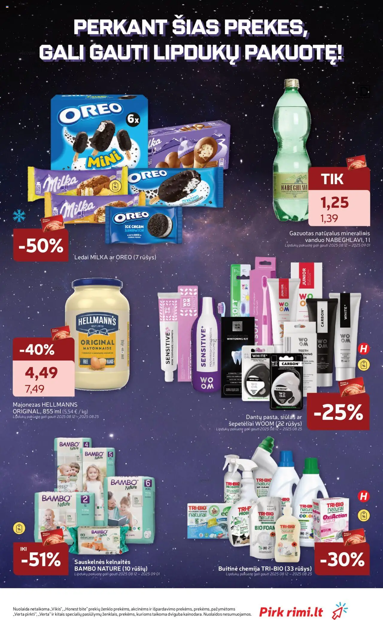 Rimi leidinys│galioja nuo 12.08.2025 | Puslapis: 23 | Prekių: Ledai, Kelnaitės, Majonezas