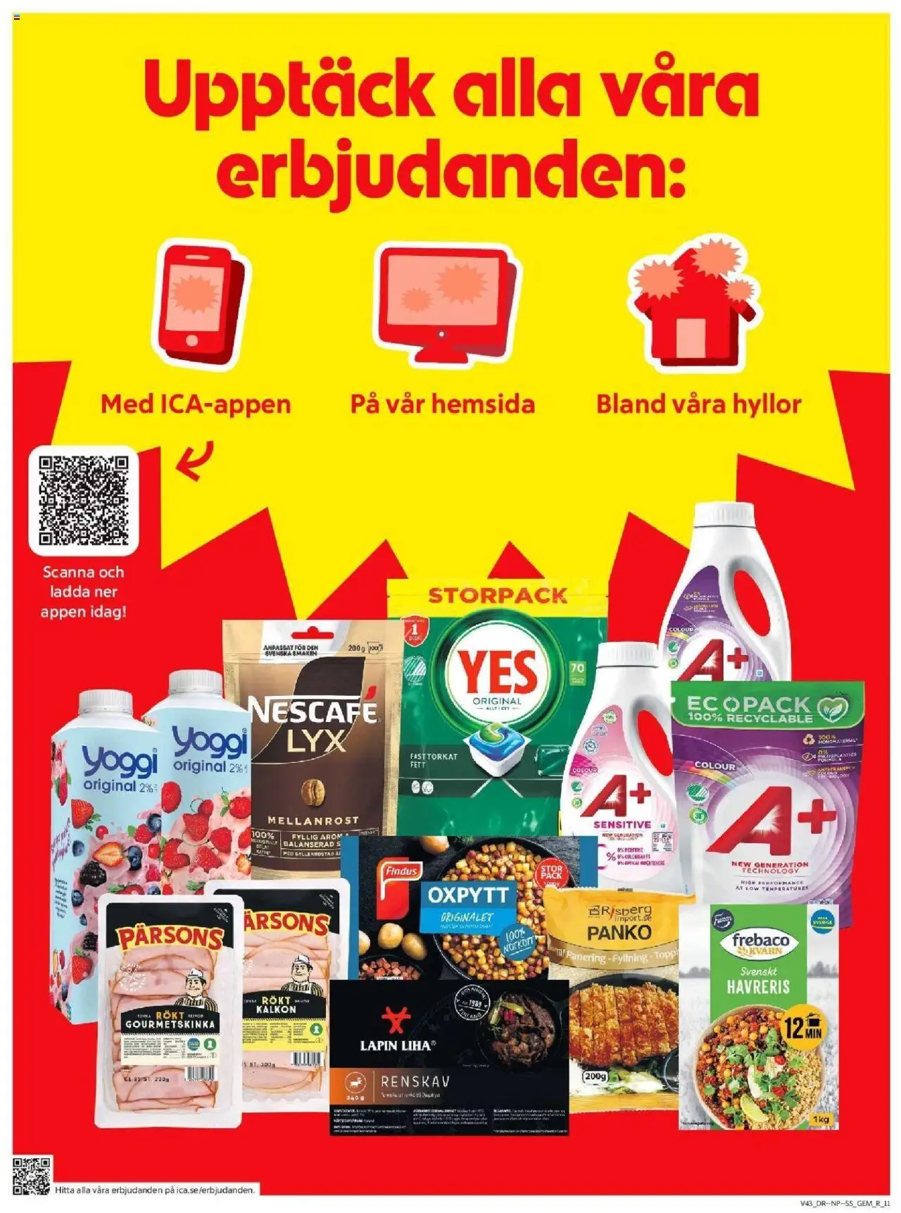 ICA Supermarket reklamblad aktuell från 20.10.2025 | Sida: 13 | Produkter: Kalkon, Yoggi
