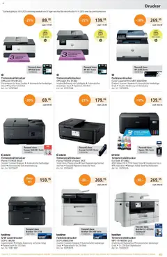Fust Aktionen ab 22.09.2025 gültig | Seite: 43 | Produkte: Laserdrucker, Drucker, HP, Epson