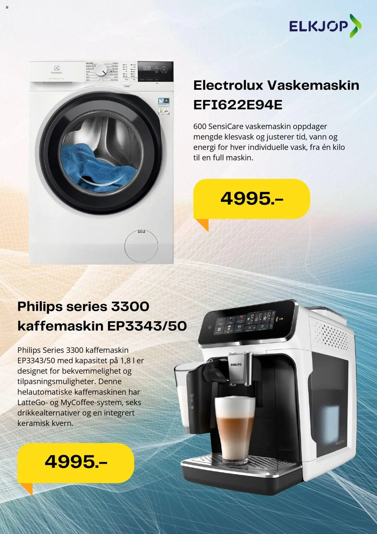 {H1} | Side: 5 | Produkter: Vaskemaskin, Kaffemaskin, Вермішель