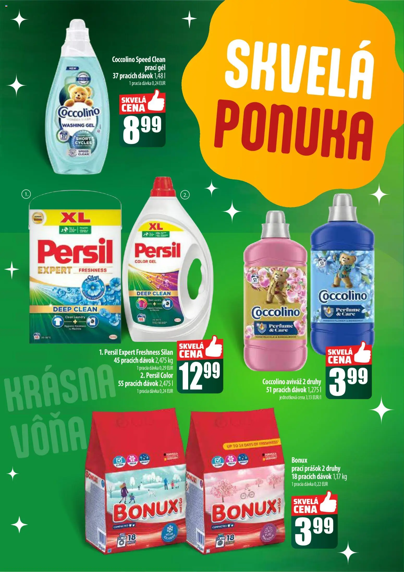 Nové COOP Jednota akcie – leták je platný od 22.12.2025 | Strana: 54 | Produkty: Persil, Prací prášok, Silan, Coccolino