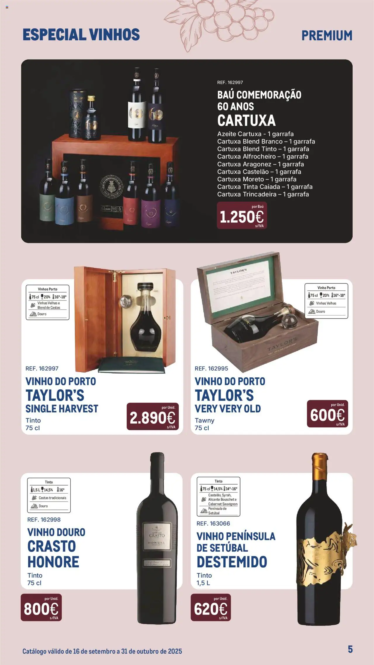 Makro - Especial Vinhos │ válido de 16.09.2025 | Página: 5 | Produtos: Azeite, Tinta, Vinho