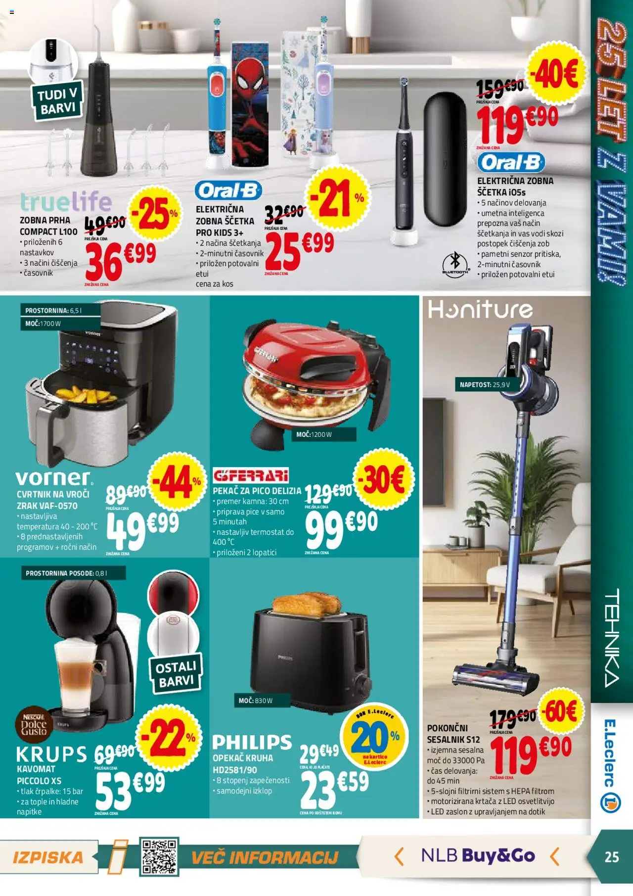 E.leclerc katalog │ velja od 30.07.2025 | Stran: 25 | Izdelki: Termostat, Kos, Krtaca, Časovnik