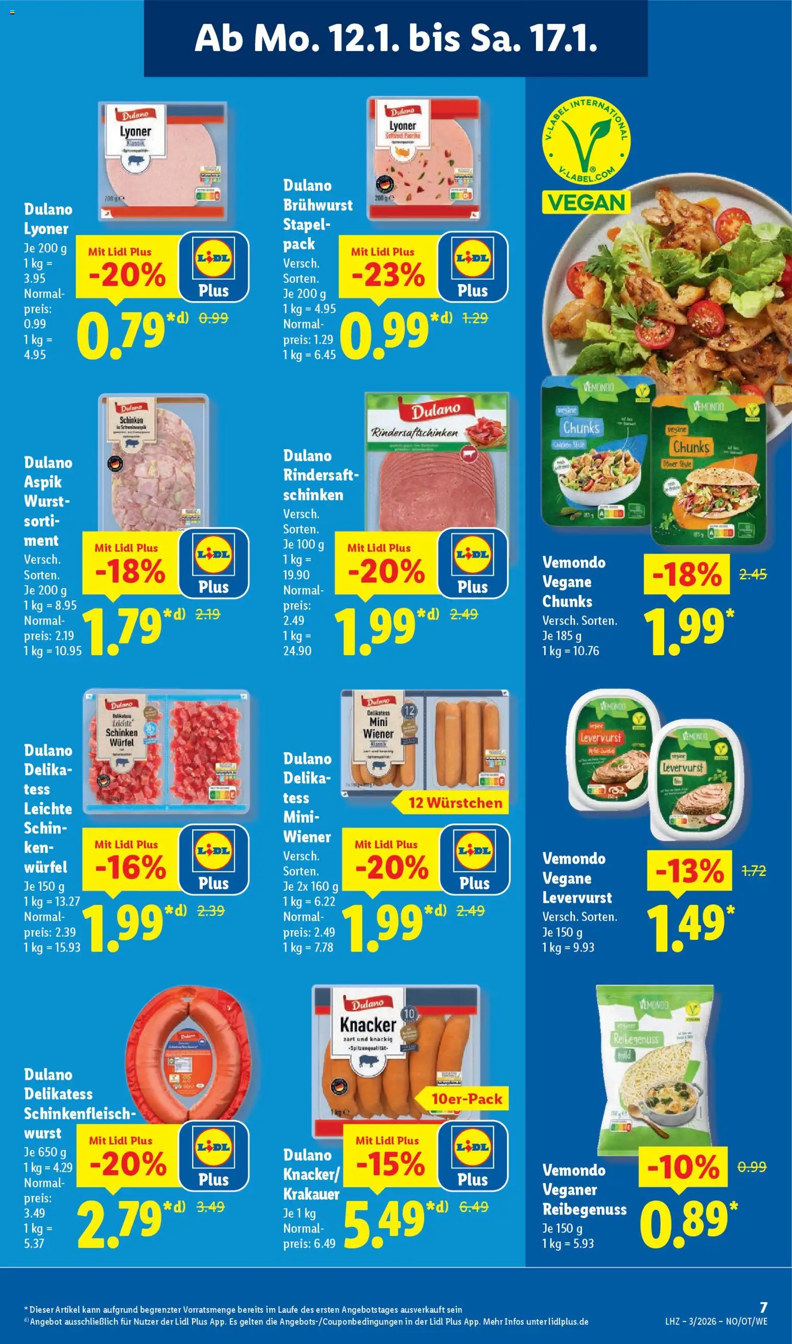 Lidl Prospekt Grimma – gültig ab 12.01.2026 | Seite: 21 | Produkte: Wurst, Schinken
