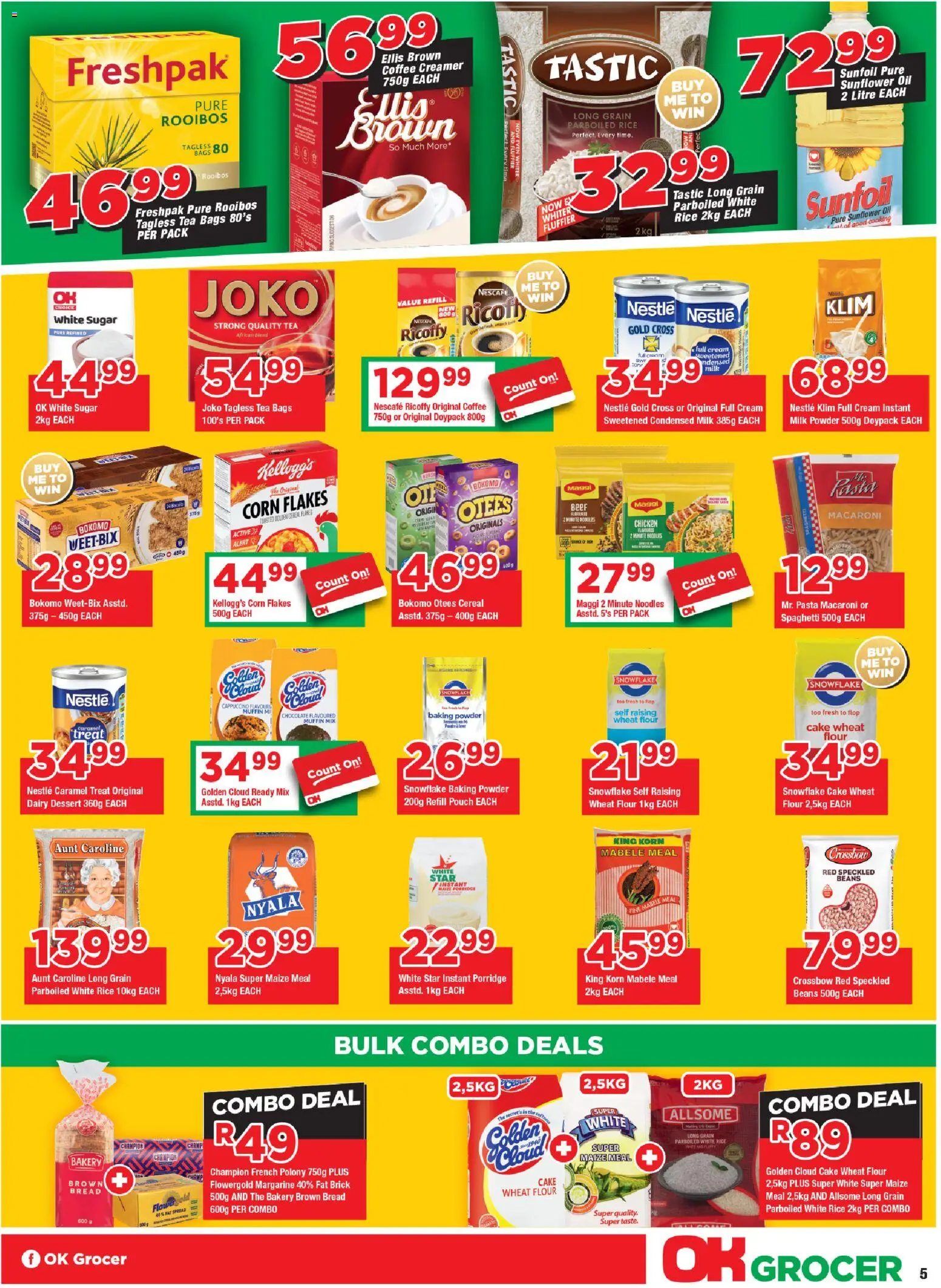 New OK Foods catalogue – valid from 24.10.2025 | Page: 5 | Products: Bakery, Bread, Coffee, Chocolate