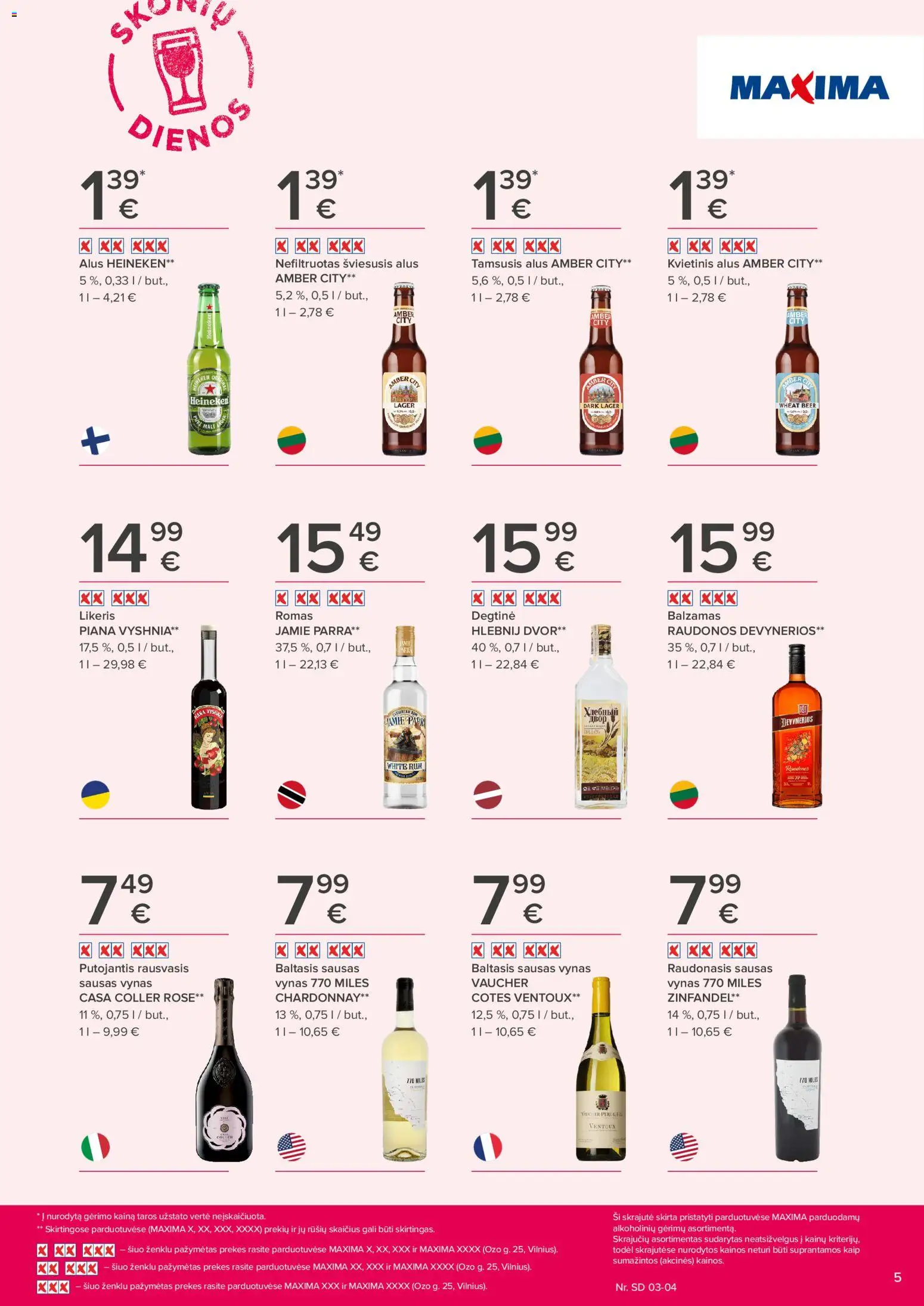 MAXIMA akcijos nuo 19.02.2026 | Puslapis: 5 | Prekių: Balzamas, Degtinė, Vynas, Alus