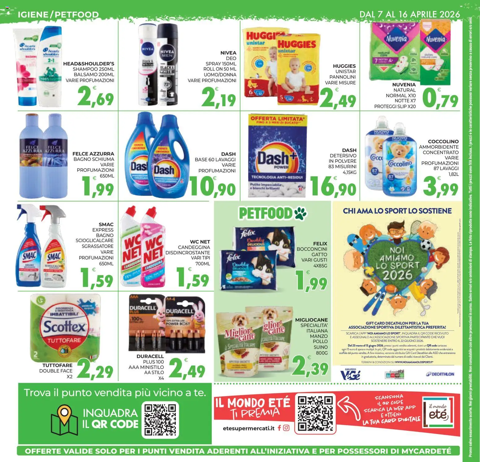 Volantino Eté del 07.04.2026 | Pagina: 12 | Prodotti: Pollo, Ammorbidente, Sgrassatore, Scaffale