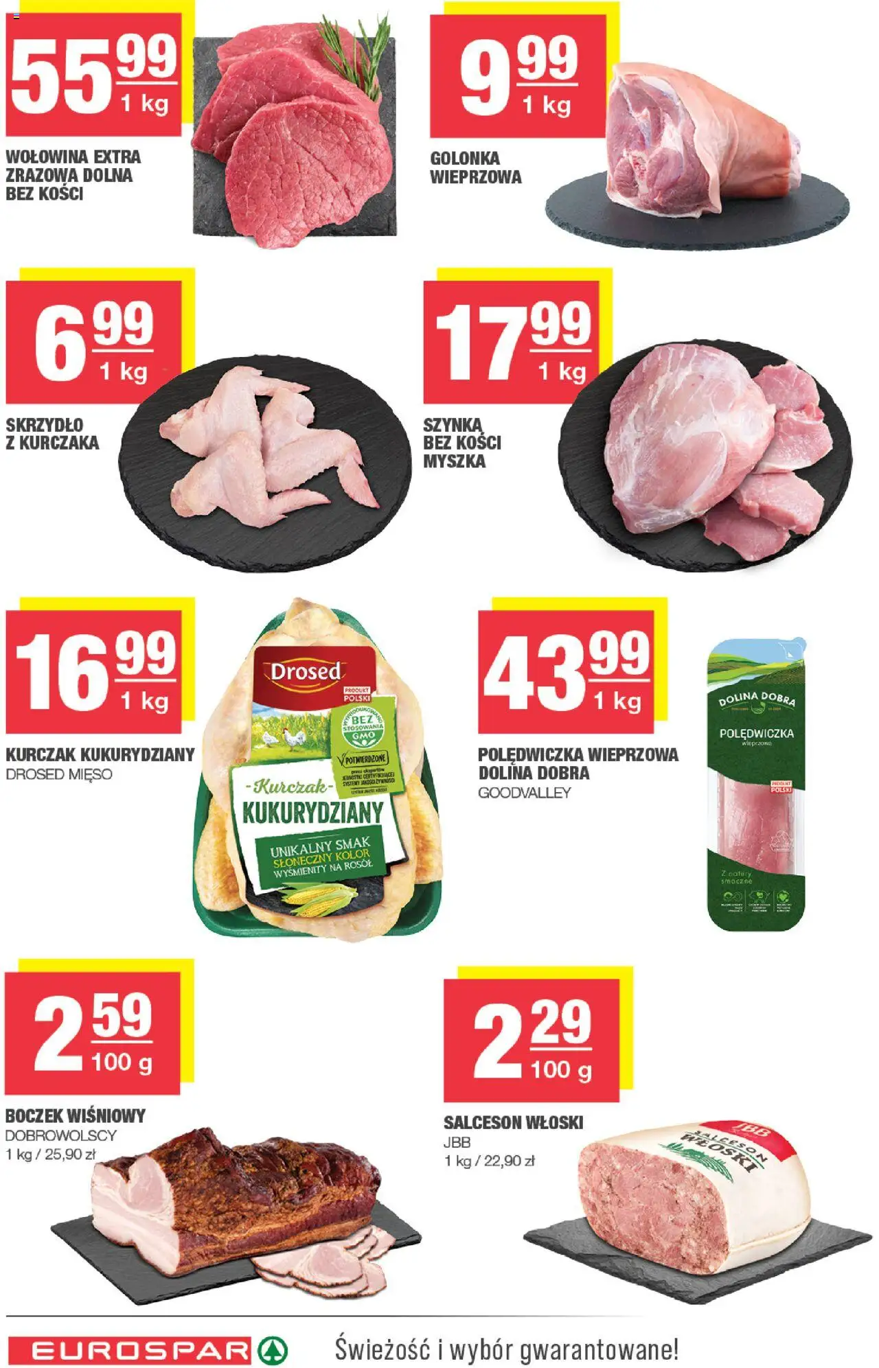Spar Gazetka - Eurospar od 22.10.2025 | Strona: 6 | Produkty: Kurczak, Polędwiczka wieprzowa, Myszka, Szynka