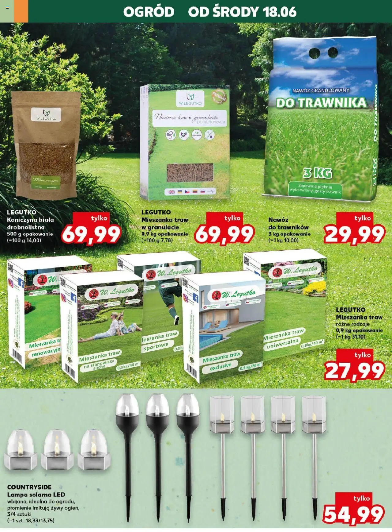 Kaufland gazetka - Mega okazje od 18.06.2025 | Strona: 22 | Produkty: Lampa solarna, Nasiona, Lampa