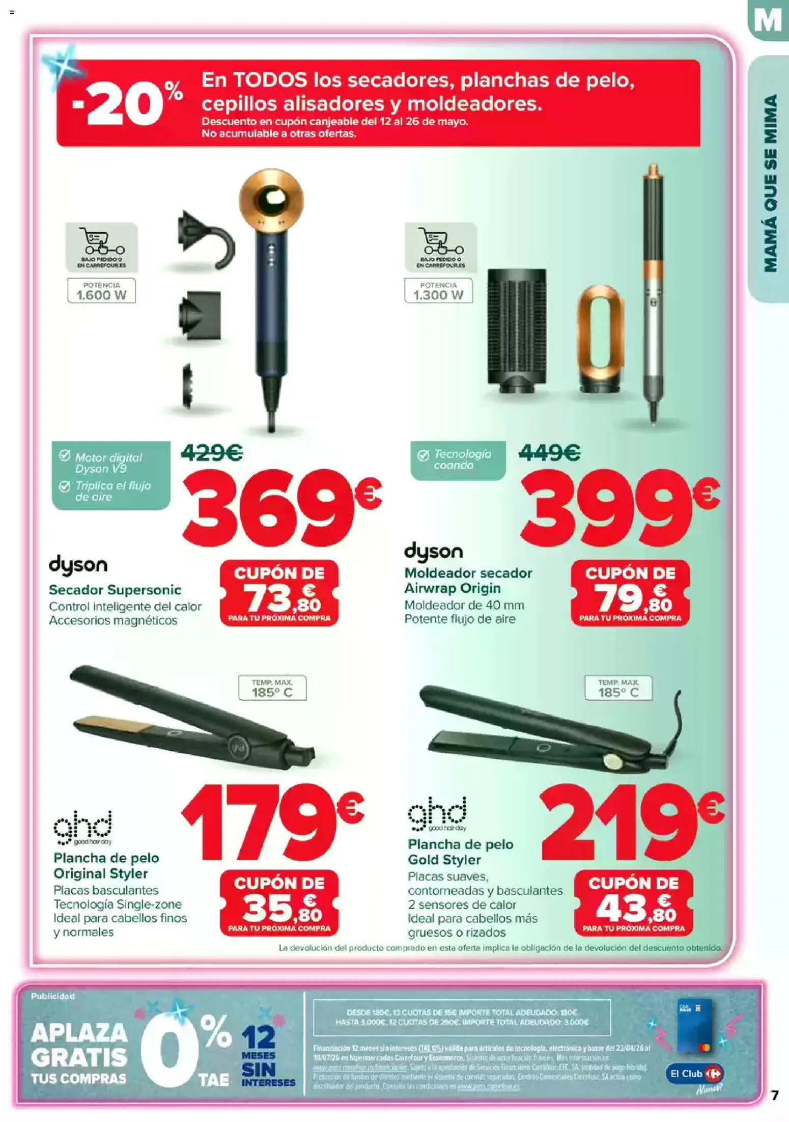 Carrefour Dia de la Madre │ válido desde el 23.04.2026 | Página: 7 | Productos: Plancha, Plancha de pelo