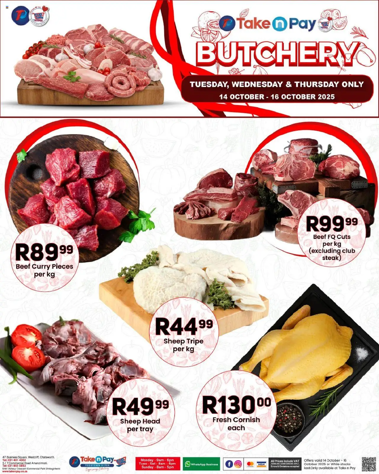 New Take n Pay catalogue – valid from 14.10.2025 | Page: 7 | Products: Tray, Steak, Beef