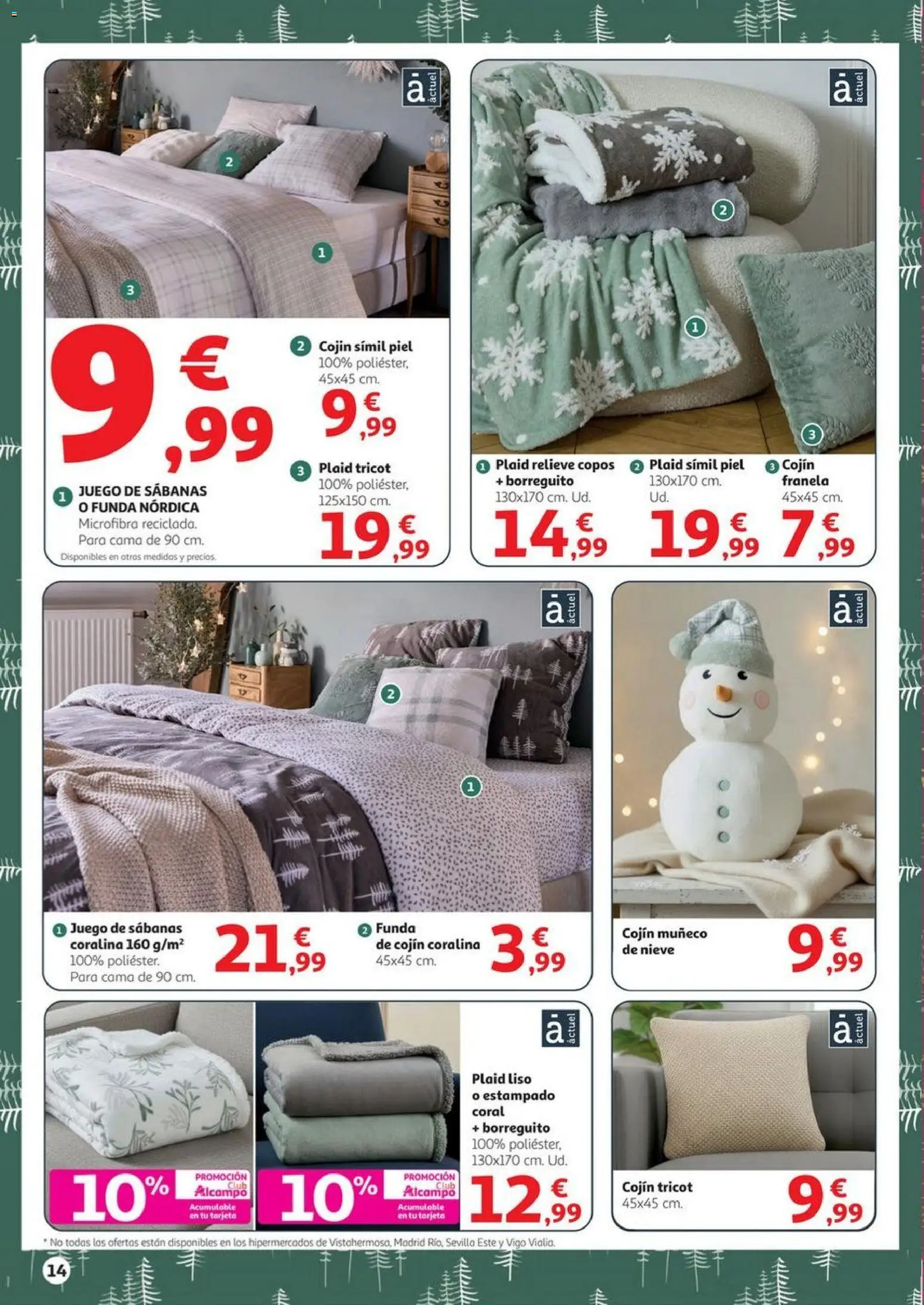 Alcampo - Decoració Nadal HG Cat │ válido desde el 06.11.2025 | Página: 14 | Productos: Juego de sábanas, Copos, Funda, Cama