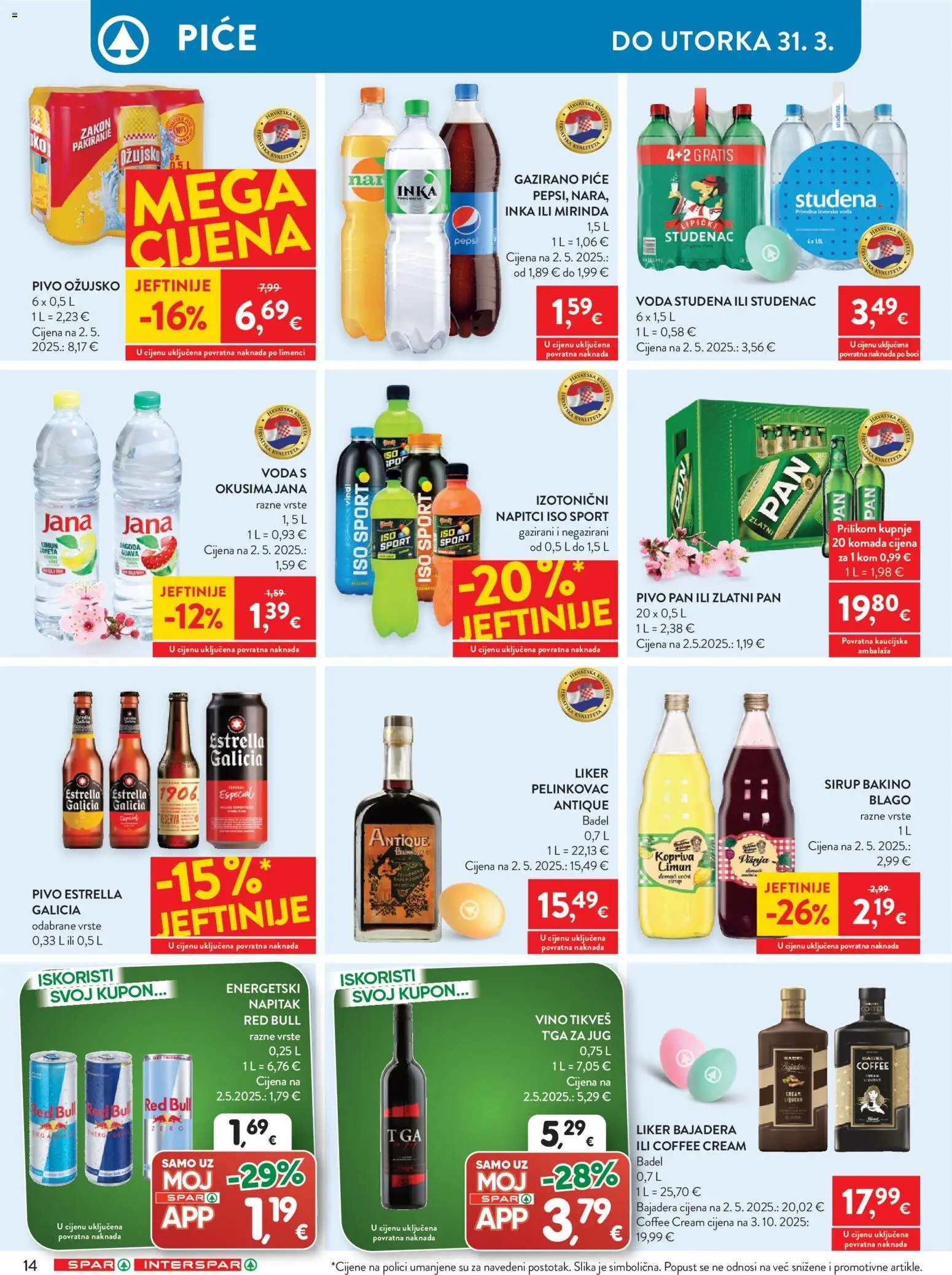 Spar katalog | vrijedi od 25.03.2026 | Stranica: 19 | Proizvodi: Pepsi, Voda, Zlatni Pan, Sirup